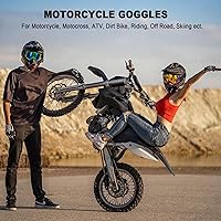 Vista 7 de Gafas de motocross para motocicleta, ATV, motocross, equitación, todoterreno, adultos, hombres, mujeres, jóvenes, niños