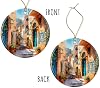 Adorno de Mykonos Grecia - Adorno Navideño de Mykonos - Recuerdo de Vacaciones en Grecia - Souvenir de Viaje de Cerámica - Decoración para Árbol de Navidad Impreso en Ambos Lados 5