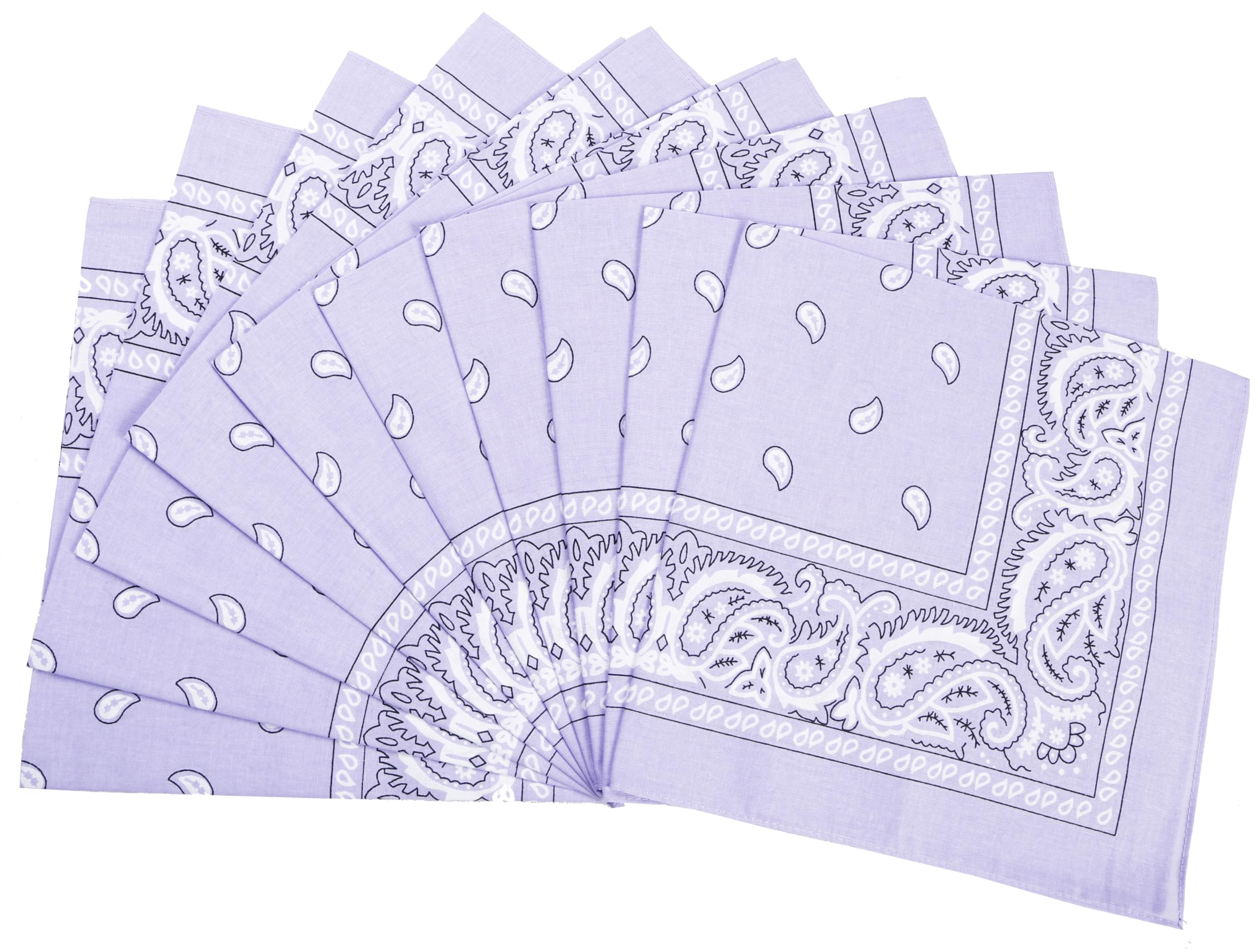 FANNI YOUPIN 100% Cotton Fine thick Bandanas/Fashion Scarf for Men & Women Paisley printed 22 inches