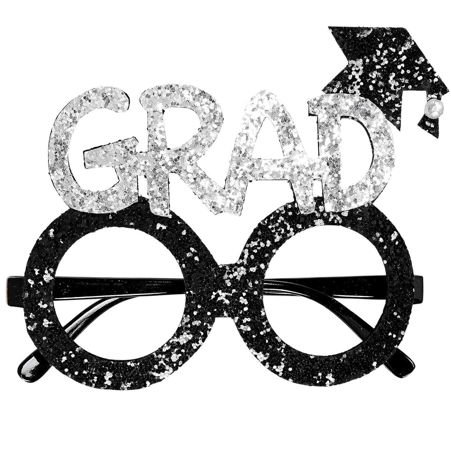 Widmann Glitter Graduate Glasses Fancy Dress