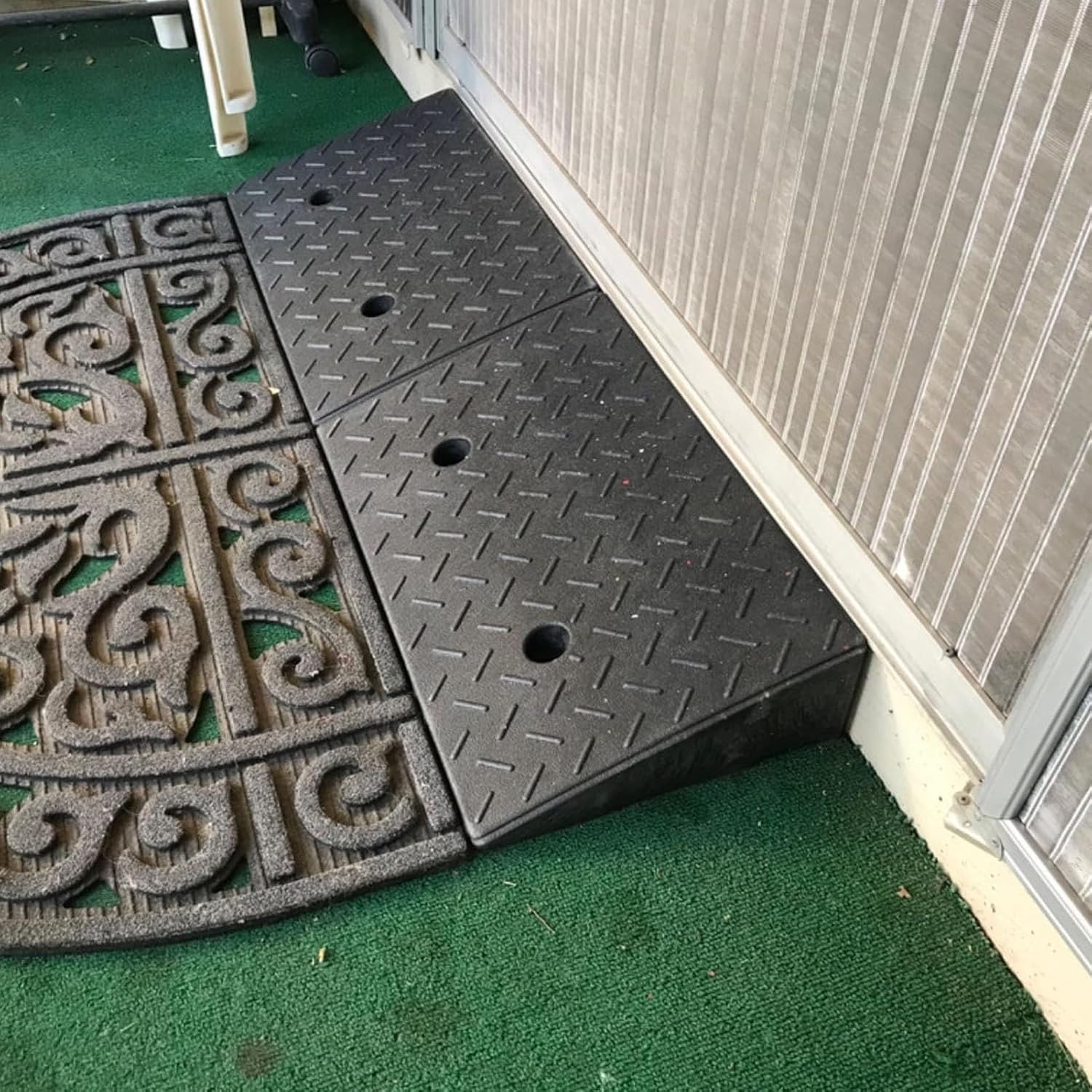 Schody rampowe Gumowe najazdy krawężnikowe, wytrzymałe najazdy podjazdowe, podjazdy dla wózków inwalidzkich do transportu zwierząt(Height 8cm/3.1inch)