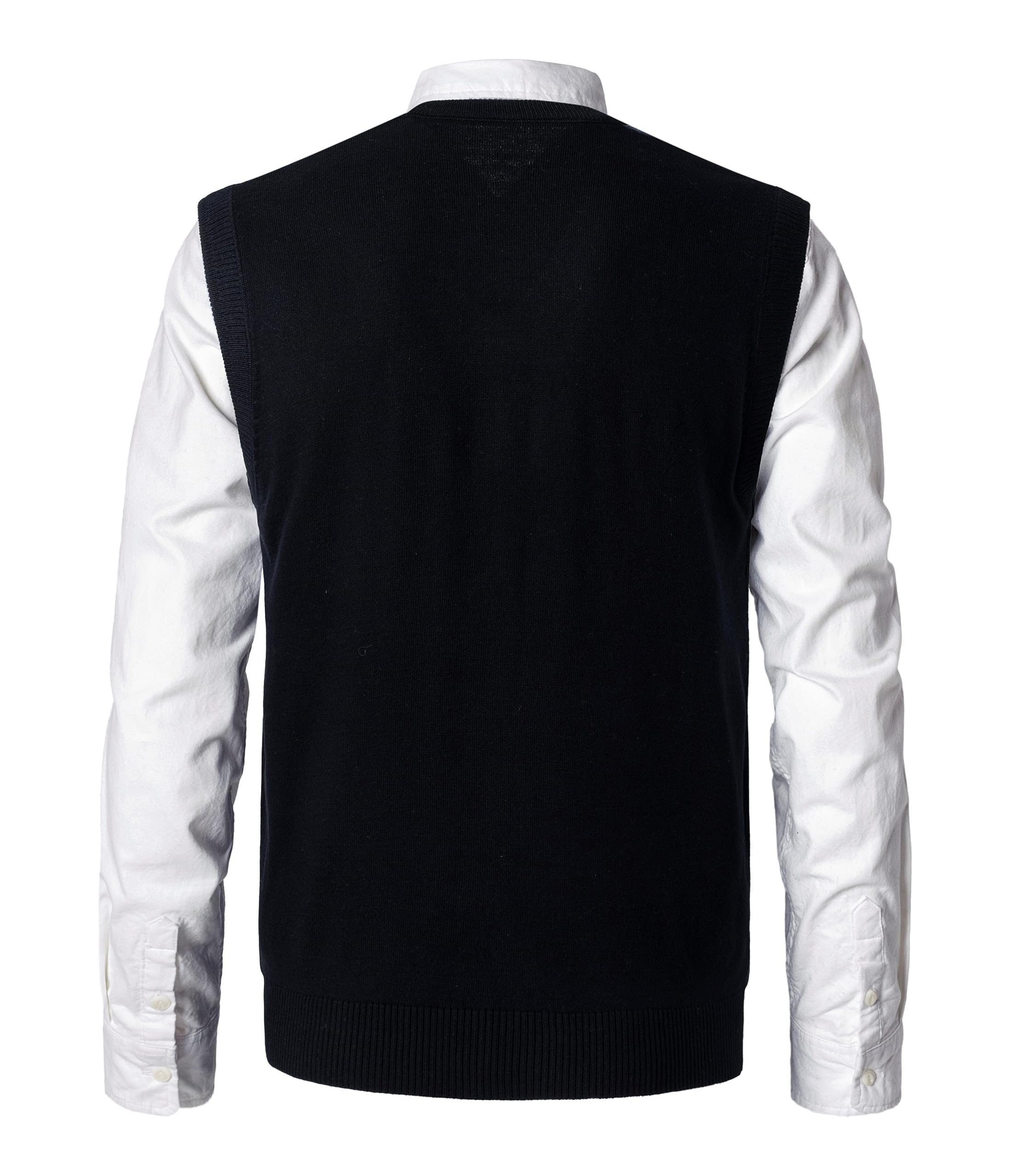 Hombre Invierno Sin Mangas con Cuello En V Chaleco Casual de Negocios Casual Suéter Sin Mangas Punto Chaleco suéter Caballero Suéter Cardigans Tank Tops