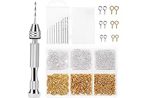 Drill Bits for Jewelry Making: Shynek Hand Drill and 480 Eye Screws