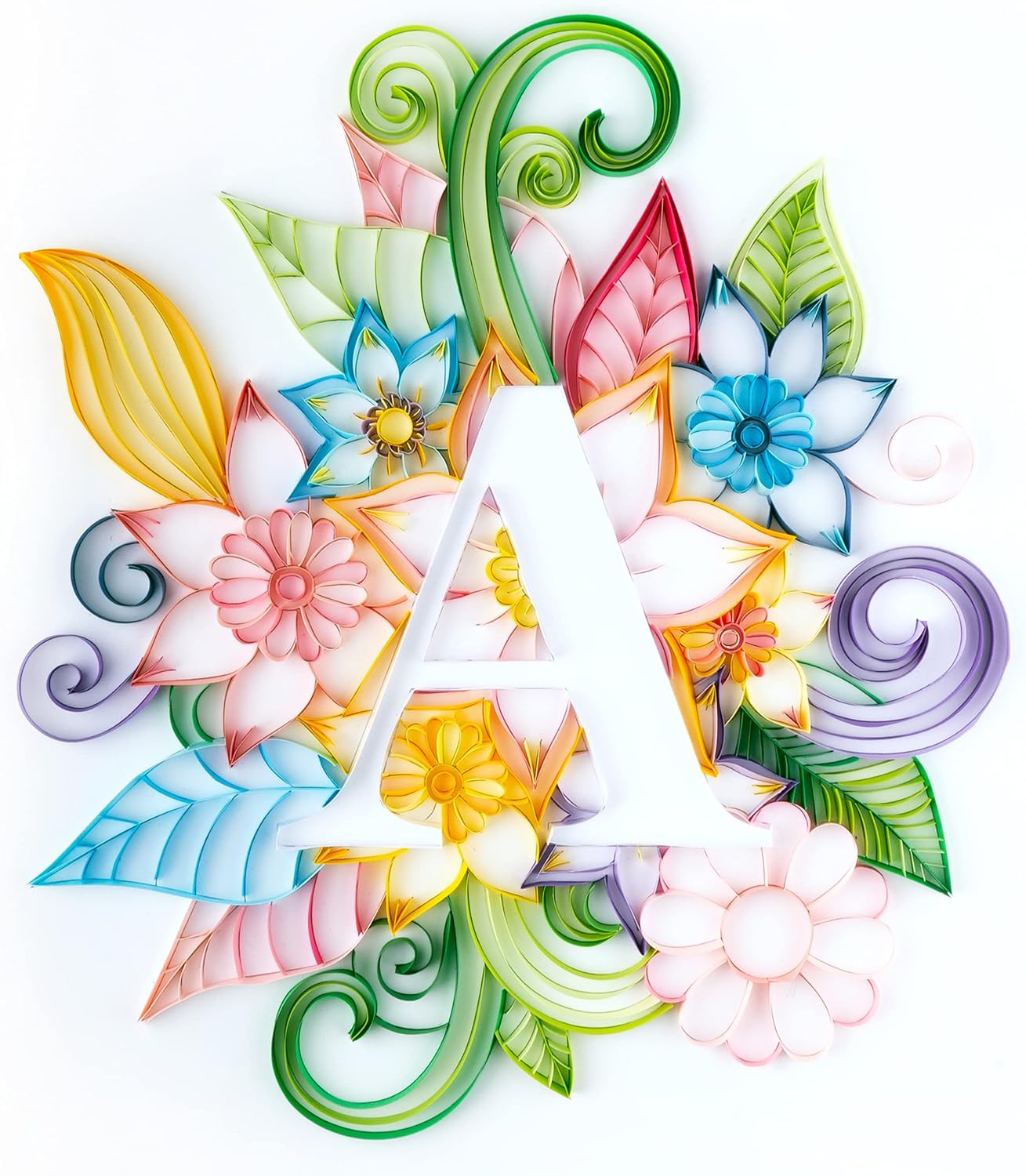 amazon com uniquilling quilling paper quilling kit for adults beginner 6 20 inch letters exquisite diy paper filigree painting kits quilling tools home room wall art decor best gifts basic everything else