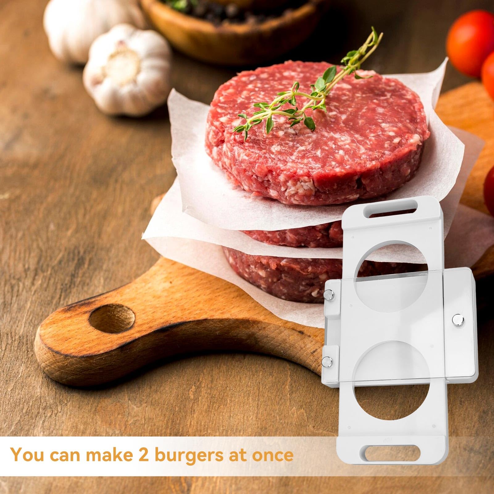 Hamburger Press Patty Maker, Macchina per Hamburger a 2 Fori per tritacarne riempitivo per Salsicce