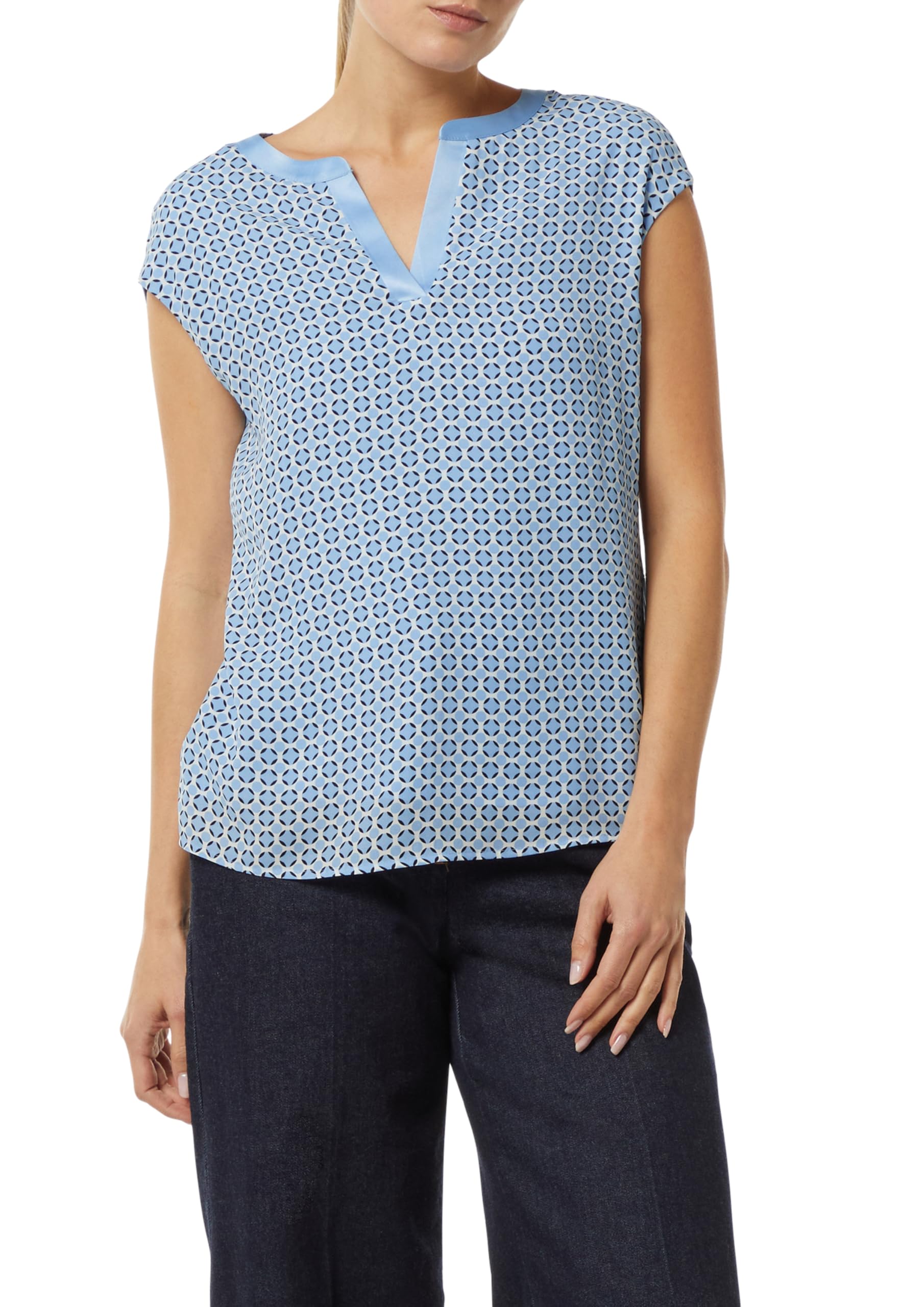 Comma Blusenshirt mit Satinblende