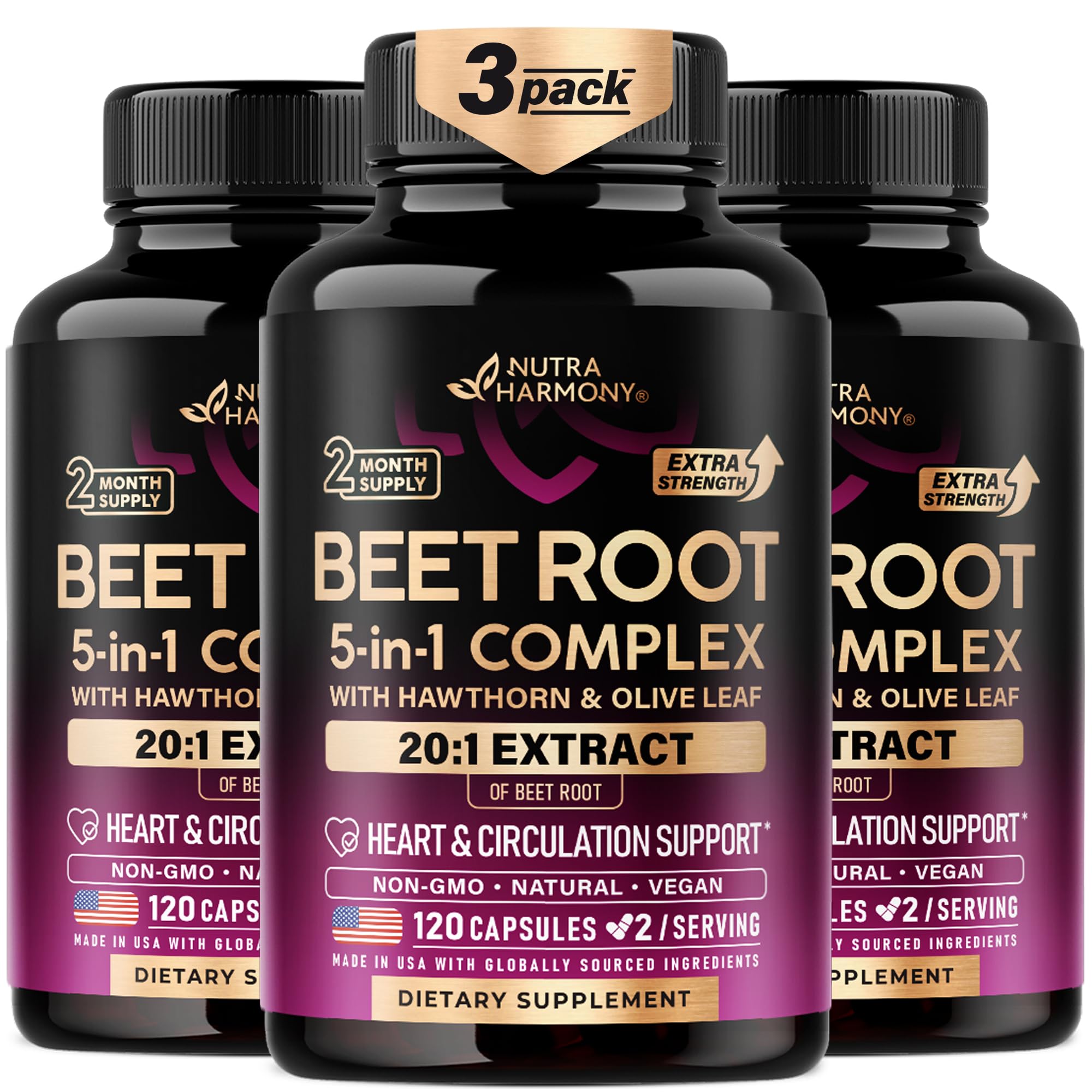 Beet Root Capsules - Healthy Blood Pressure Support Supplement** - 120 Caps — Amazon image 13