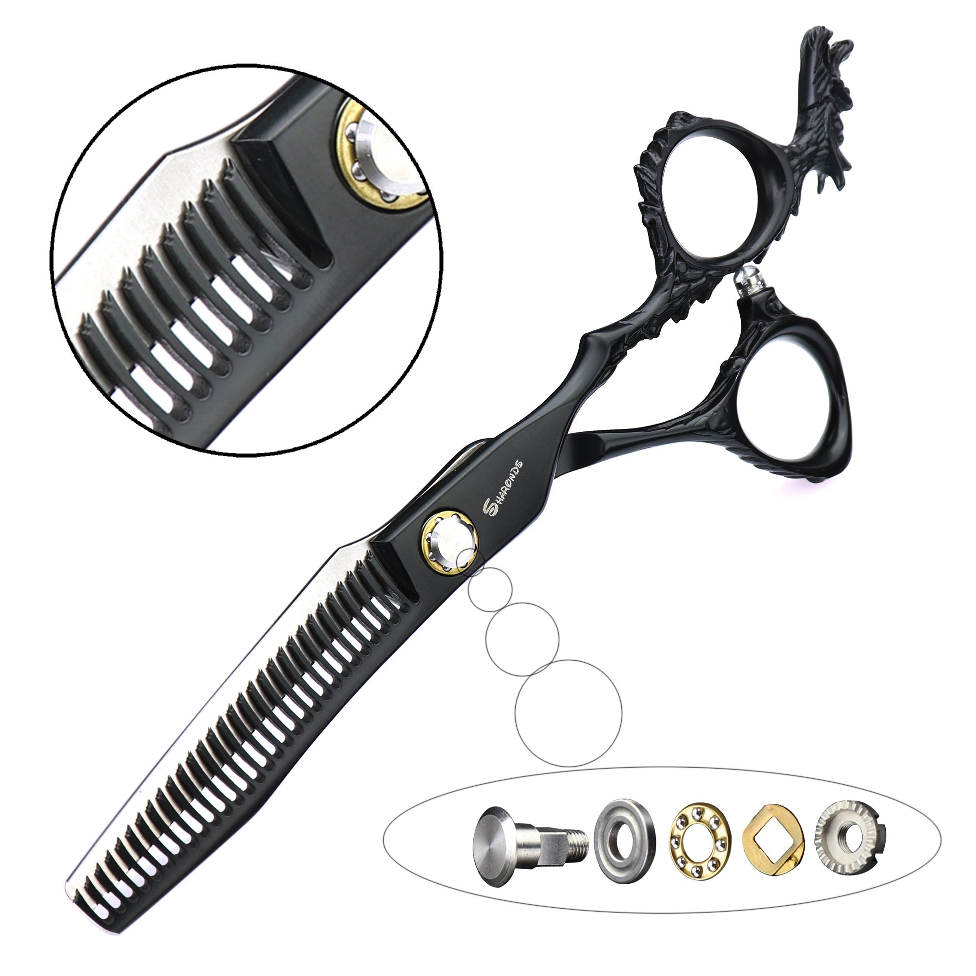 Tijeras de peluquería de 15,24 cm (15,24 cm), tijeras de corte + tijeras de adelgazamiento, tijeras de peinado profesionales (juego de css.)
