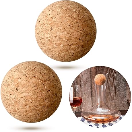 Sustainable Eco-Friendly Natural Cork Ball Oak Wine Bottle Corks Oak Stopper Perfect...