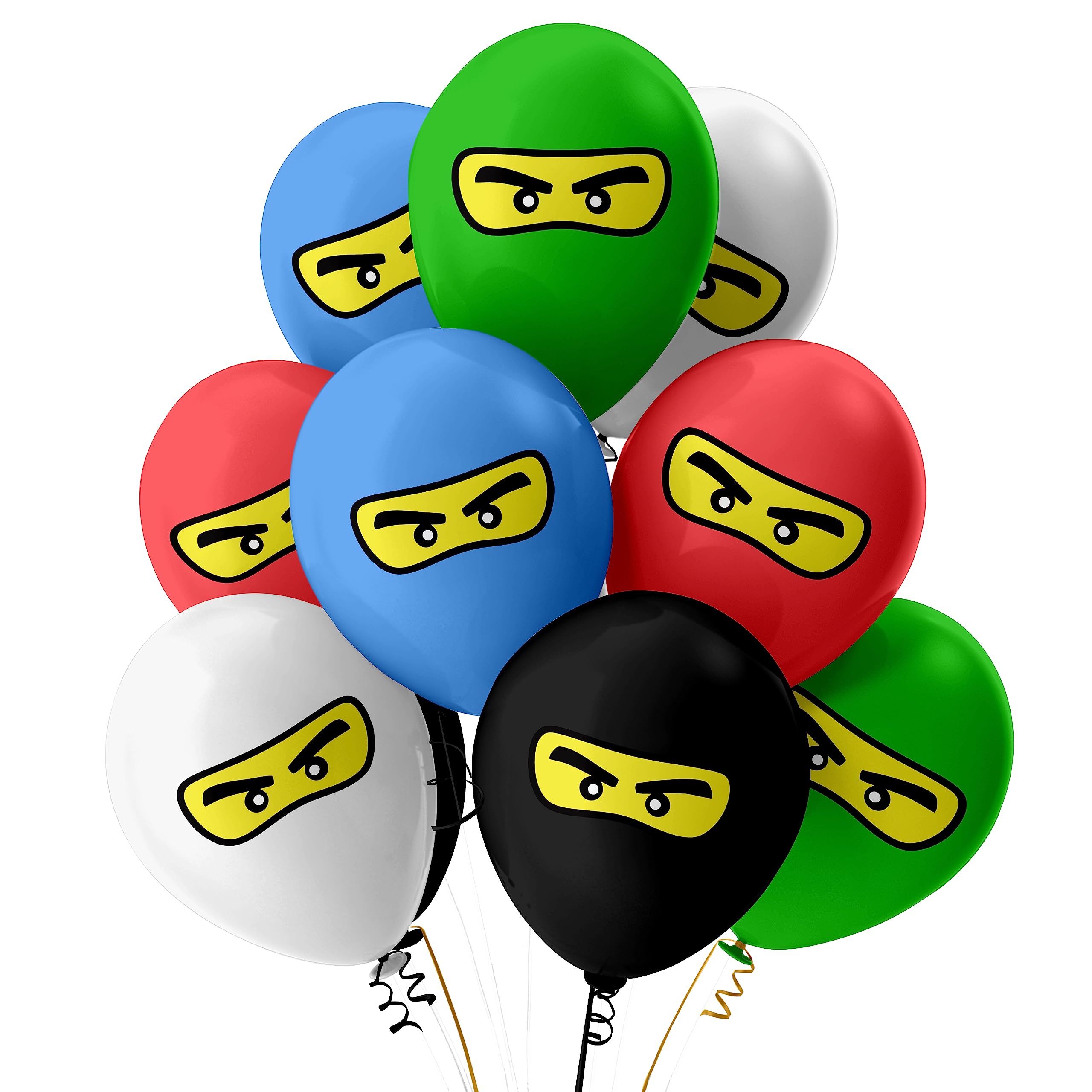Theme Balloons for Birthday Parties | Pack of 10 Party Balloons | Ideal for Kids' Birthday Decorations, Ninja-Themed Parties, and Celebrations,Multicolor Rubber-image-44