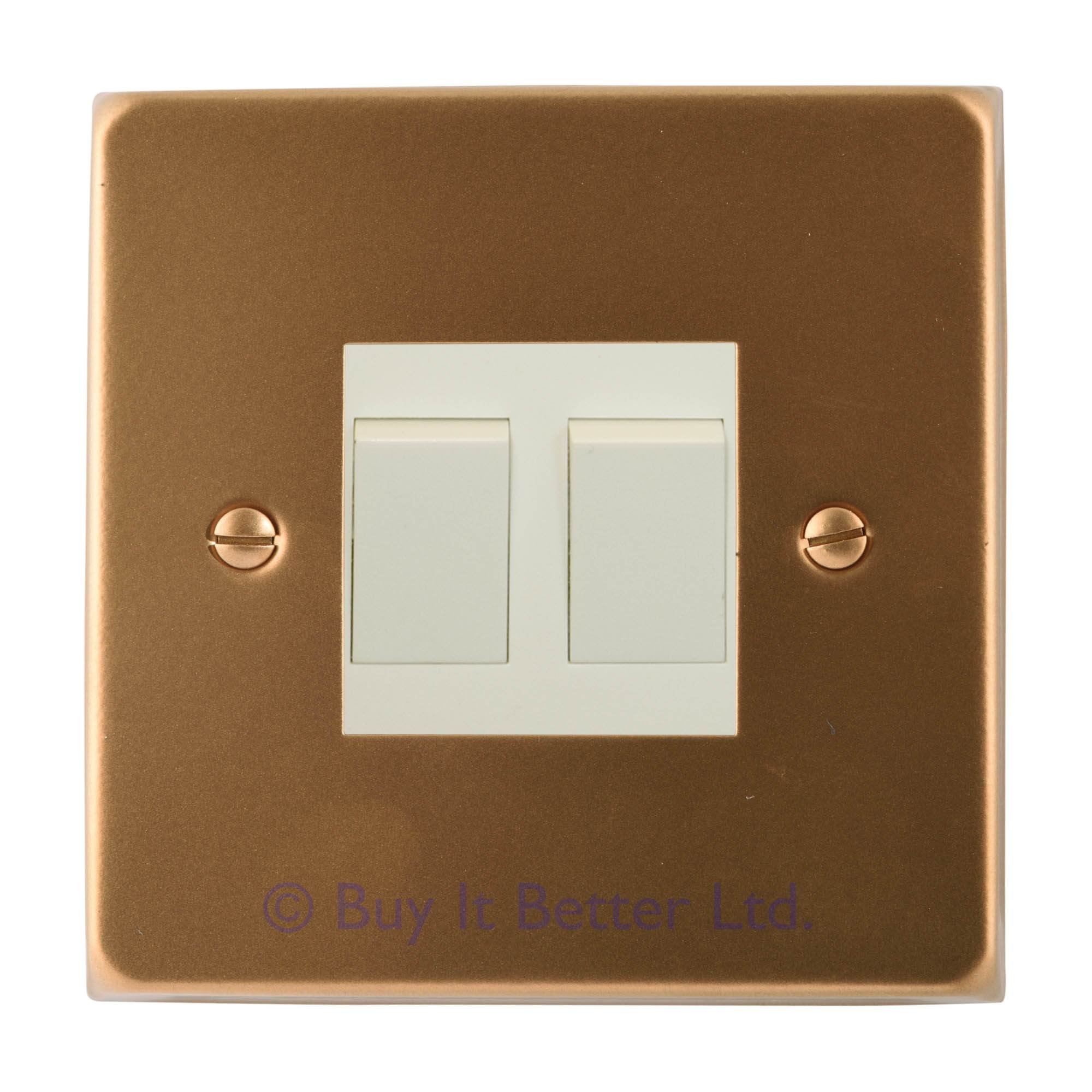 Buy It Better Antique Copper Elektek Light Switch Cover Plate Double Conversion Powder Coated With Matching Screws