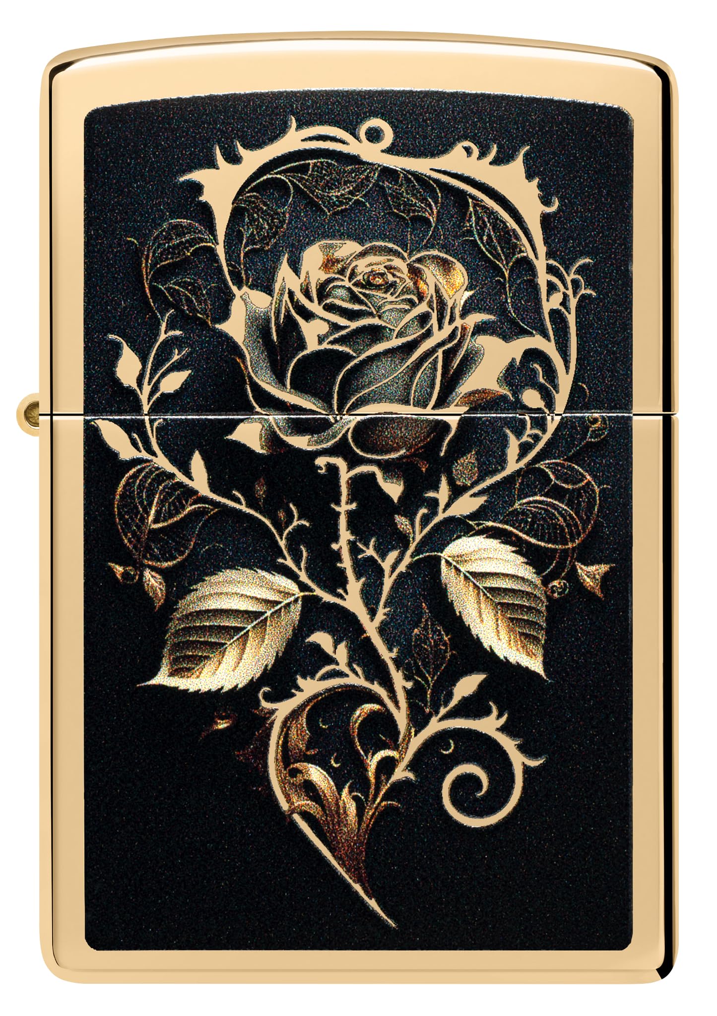 Zippo Sturmfeuerzeug Golden Rose High Polish Brass Nachfüllbar Windfest Made in USA