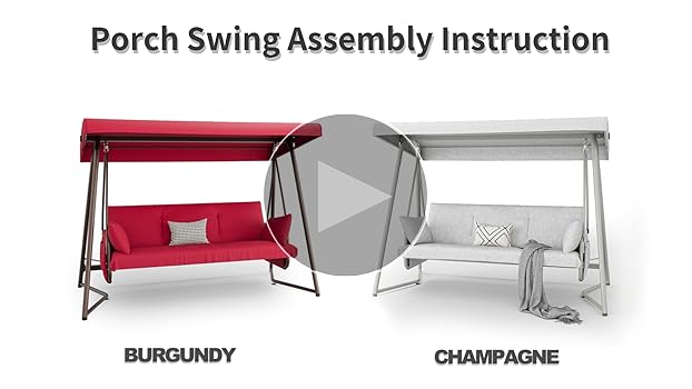 Amazon.com : 3 to 4 Person Porch Swing with Canopy Outdoor 2