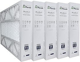 AirPurete Furnace Filters AP-LX20255 | Actual size : 19-3/4" x 24-3/4" x 4-3/8" | Nominal size : 20x25x5 | PACK OF 5 FILTERS | Replacement for Lennox X6673, X6675, 19L17 | MERV 11