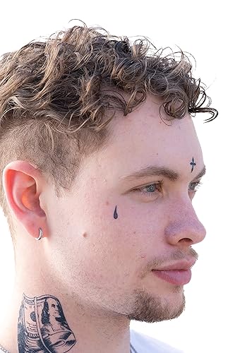 Miniatura 3 de Thug Ink10 tatuajes temporales lágrimas cruz manos rezando etc