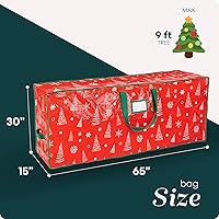 Vista 2 de Handy Laundry - Bolsa de almacenamiento para árbol de Navidad: para árbol artificial de 9 pies, impermeable, duradero, con cierre, asas