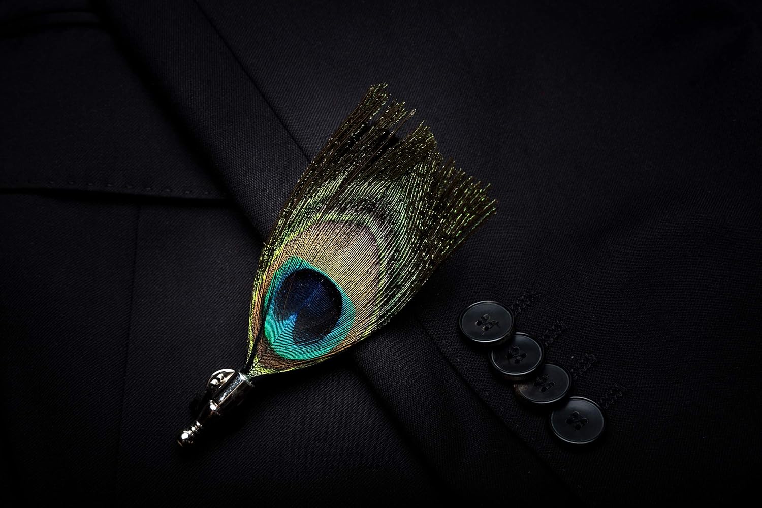 RBOCOTT Handmade Feather Pre-tied Bow tie and Brooch Sets for Men - Image 5