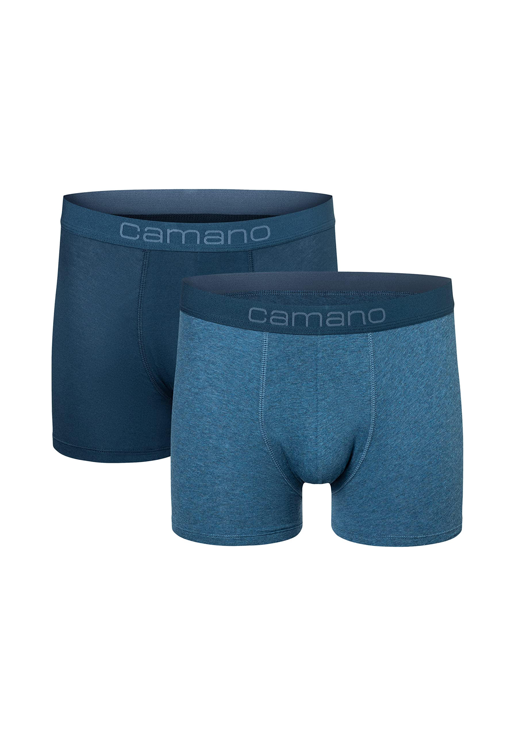 Camano Herren Boxershorts Unterhosen Herren elastischer Gummibund ohne Einschneiden Baumwolle Stretch hautfreundlich Atmungsaktiv 2er Pack