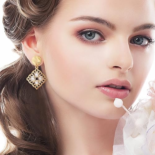 Miniatura 5 de 50 piezas de clavos planos redondos para orejas con agujero de asa, dijes de disco chapados de 13.0 mm para hacer pendientes DIY, suministros para