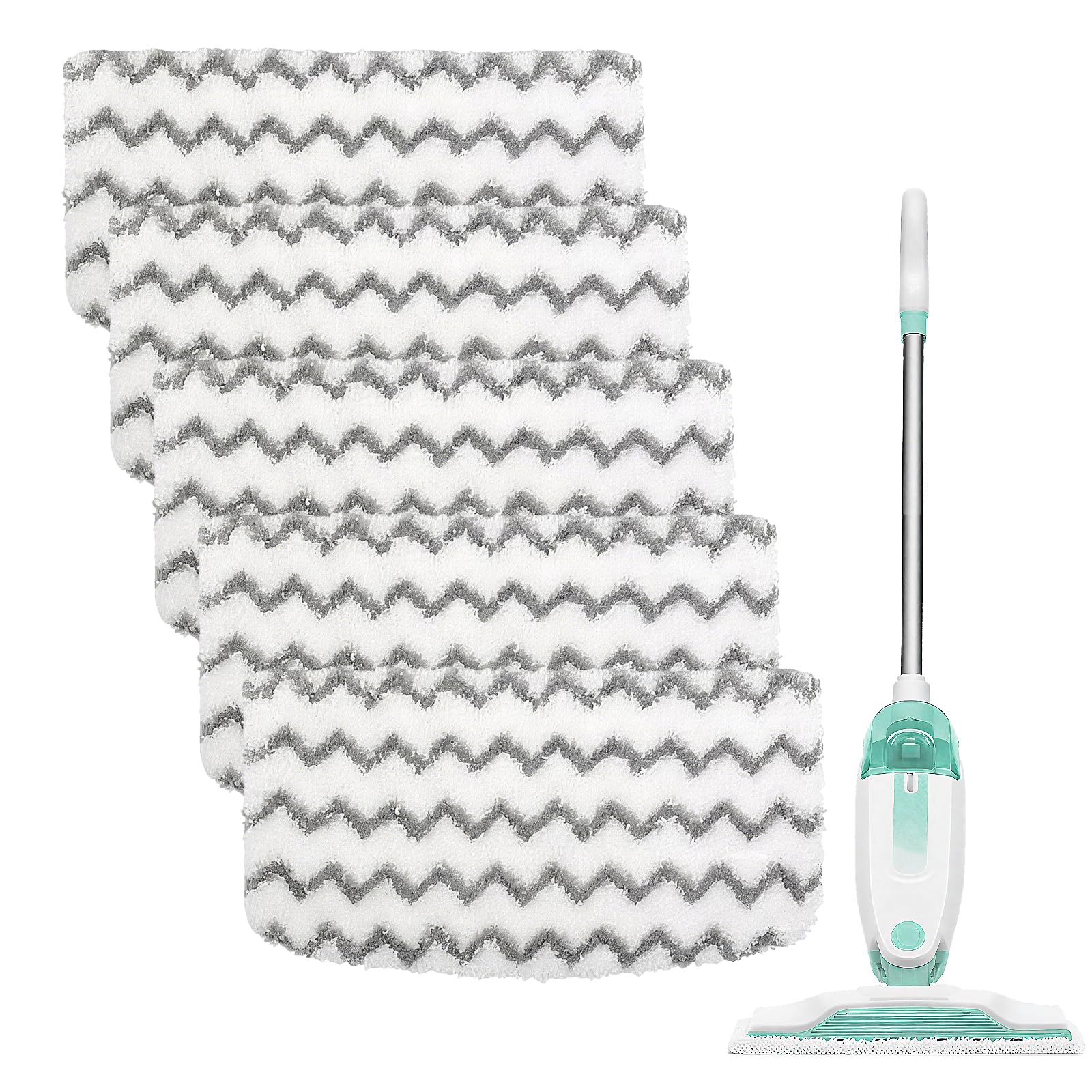 WZHHDM Refill Soft Steam Cleaner Pad, 5pcs Steam Mop Pads Replacement