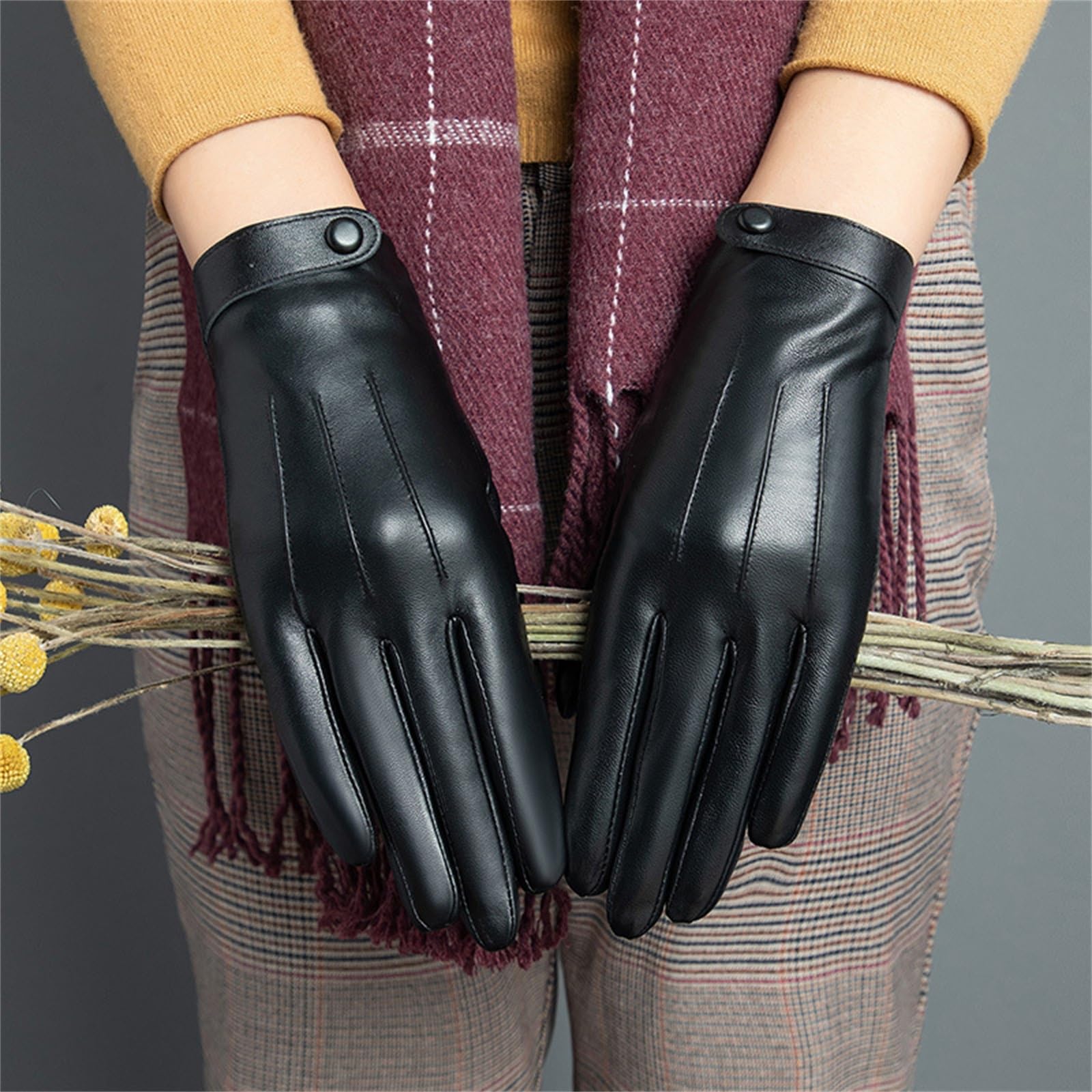 Gants d'hiver pour femme en polaire épaisse, l'accessoire thermique contre les intempéries