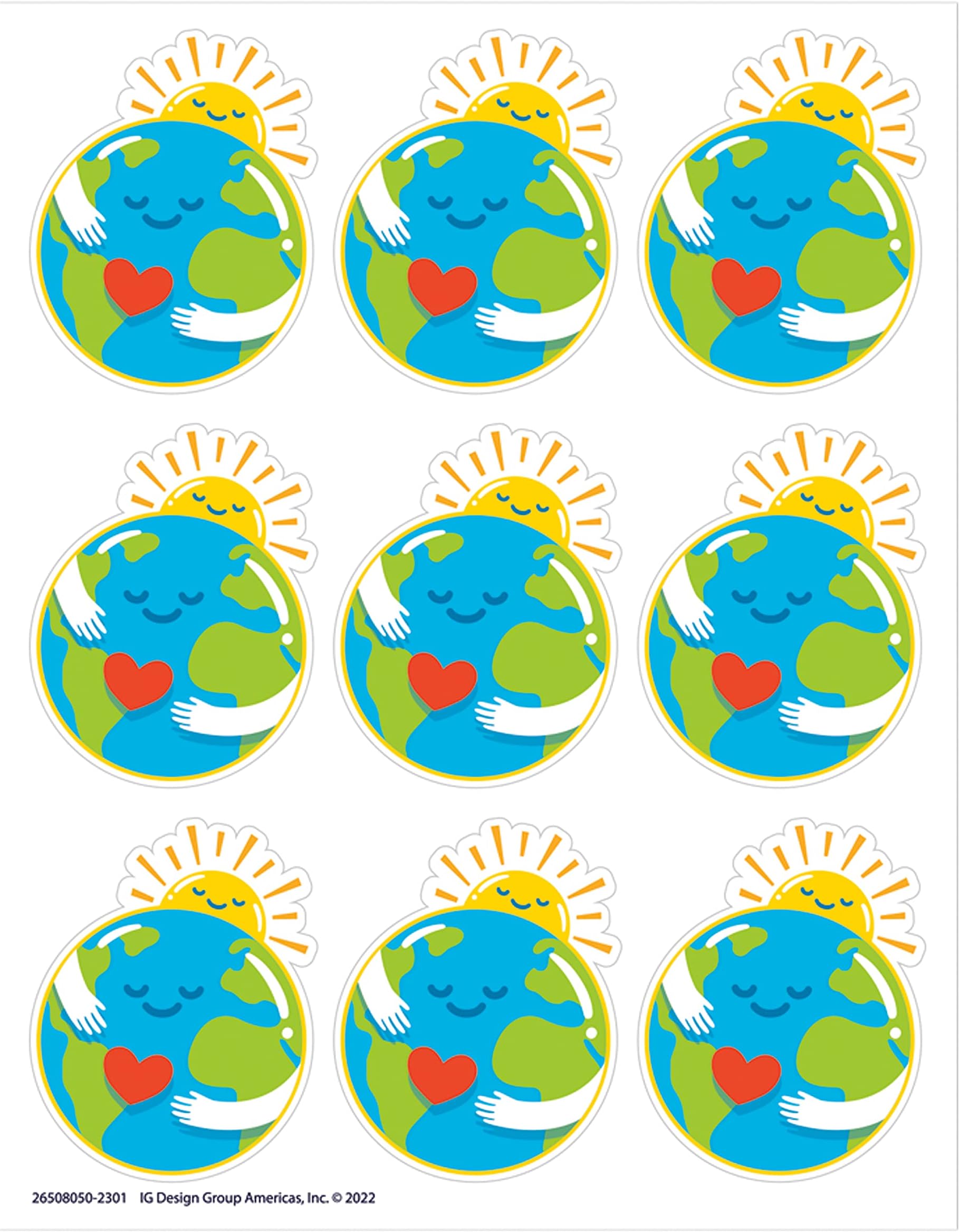 Eureka 650805 Earth Extra Large Stickers for Teachers and