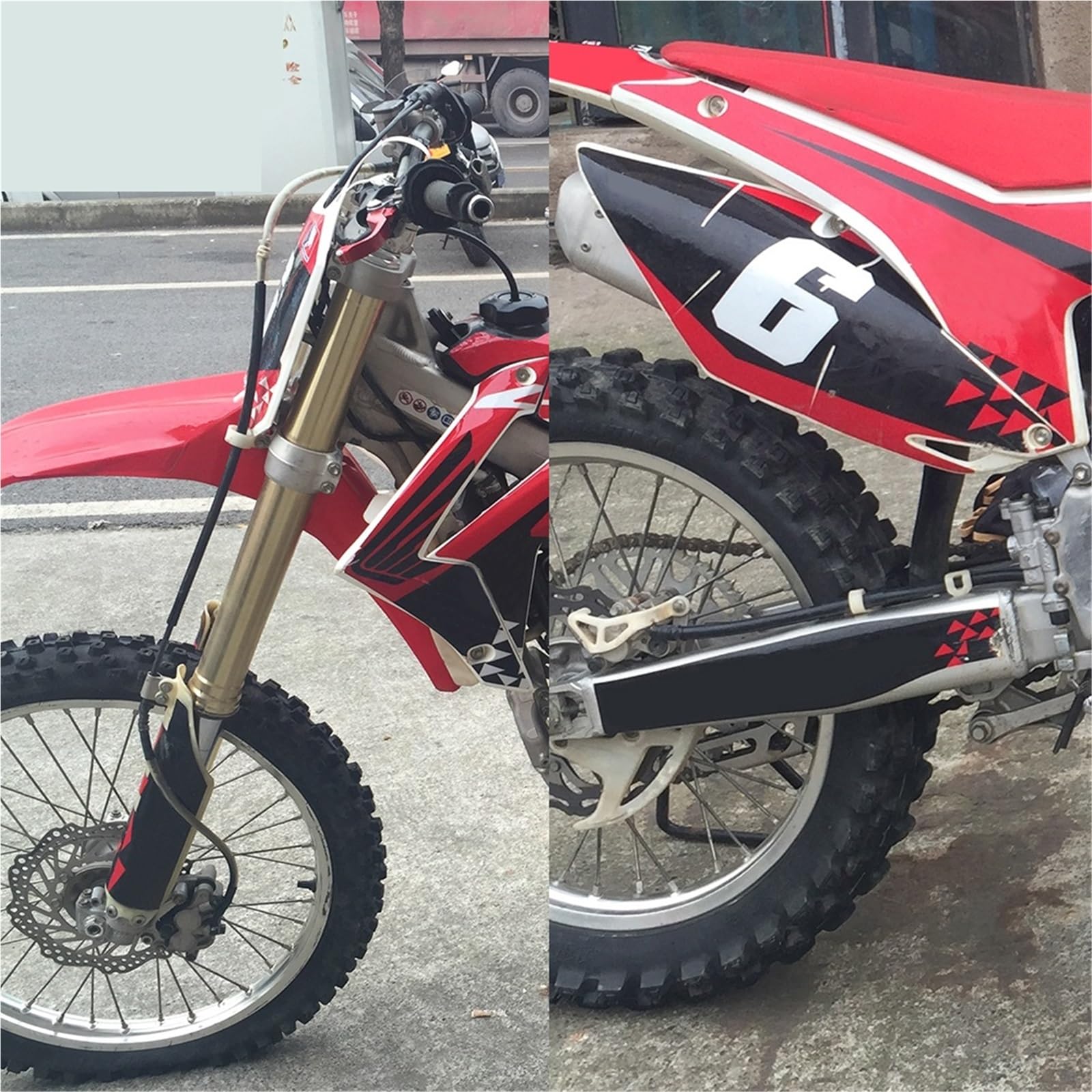 Miedziany wąż hamulcowy do samochodu OTOM 1320 Mm 590 Przewód Hamulcowy Przedni I Tylny, Przewody Olejowe Pasujące Do HONDA CRF, YAMAHA YZF 250 450(43468-KS6-700)