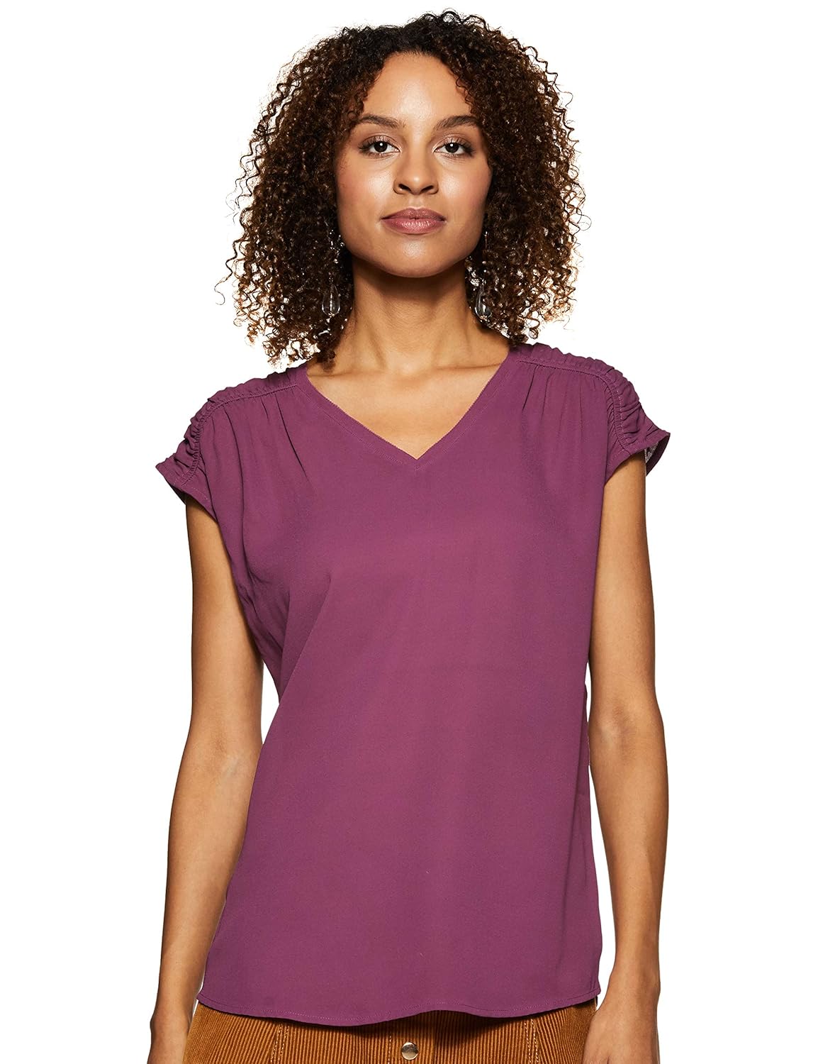 Buy Marks & Spencer Women's Top (3031XDark Magenta_Dark 22) at Amazon.in