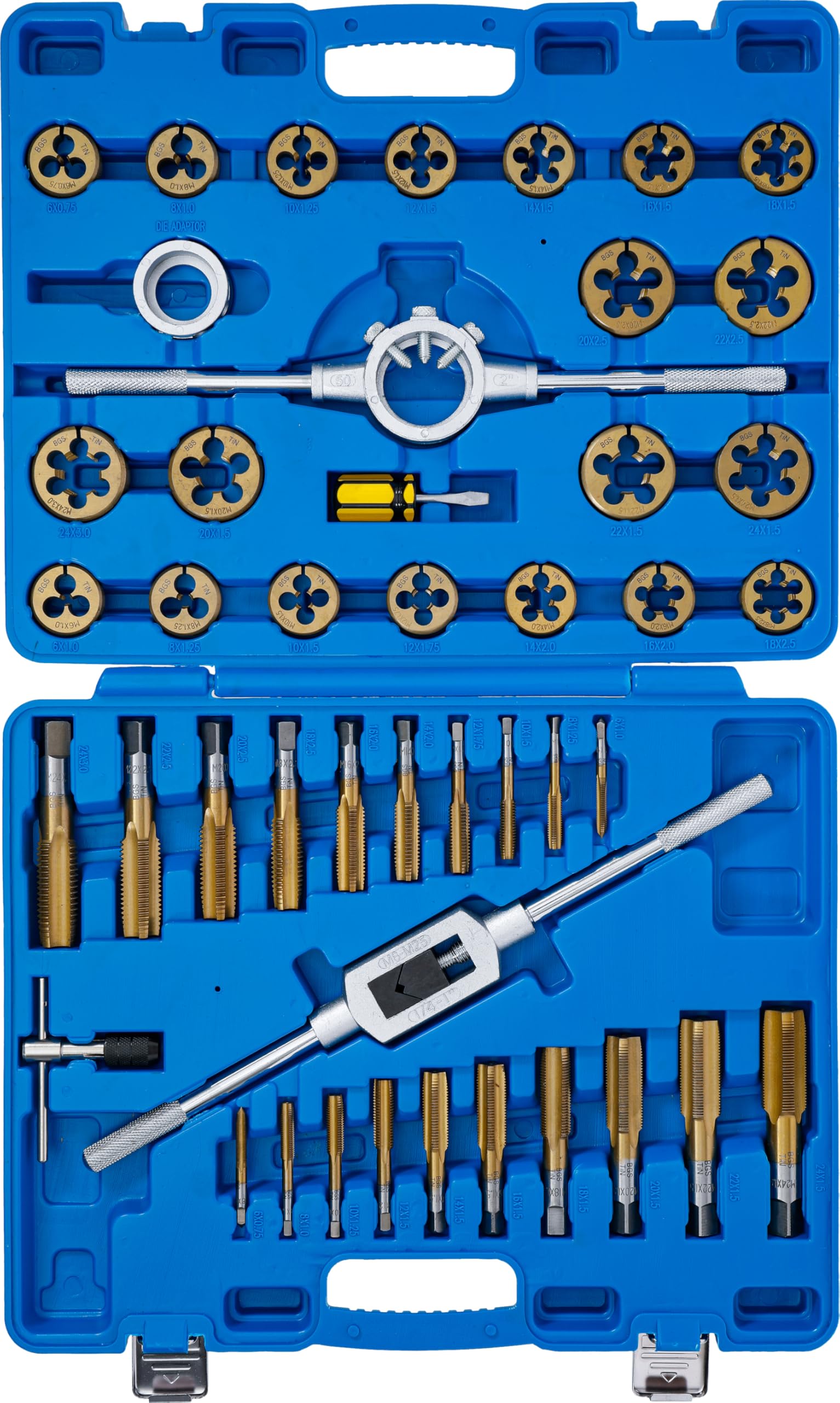 BGS 1899 | Set maschi e filiere | rivestimento in stagno | M6 - M24 | 45 pz.