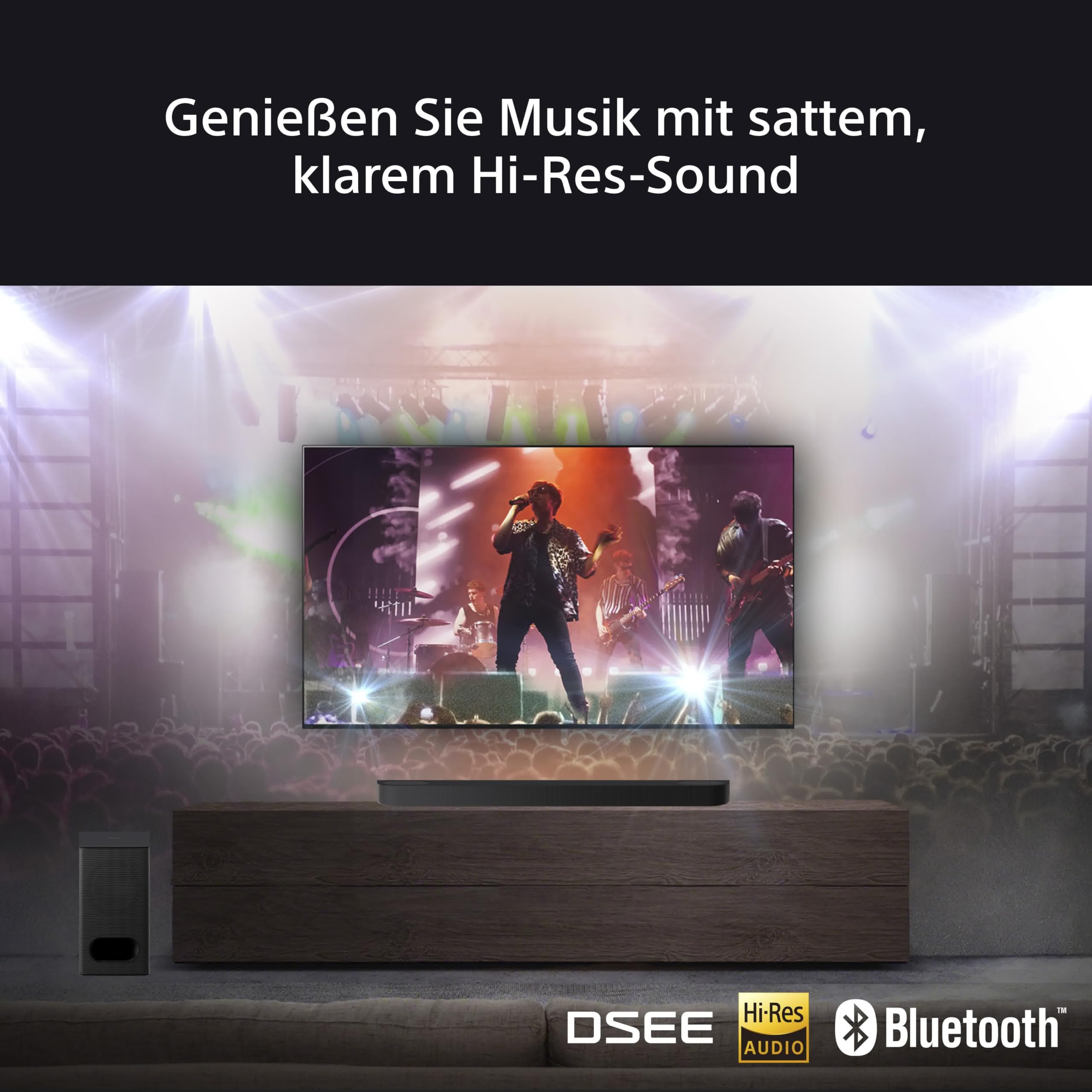 Sony BRAVIA Theatre Bar 6 mit Subwoofer (3.1.2-Kanal-Surround Sound, Up-Firing-Lautsprecher, Dolby Atmos, DTS:X, AI Voice Zoom 3 über BRAVIA TV, DSEE für Musik) Schwarz