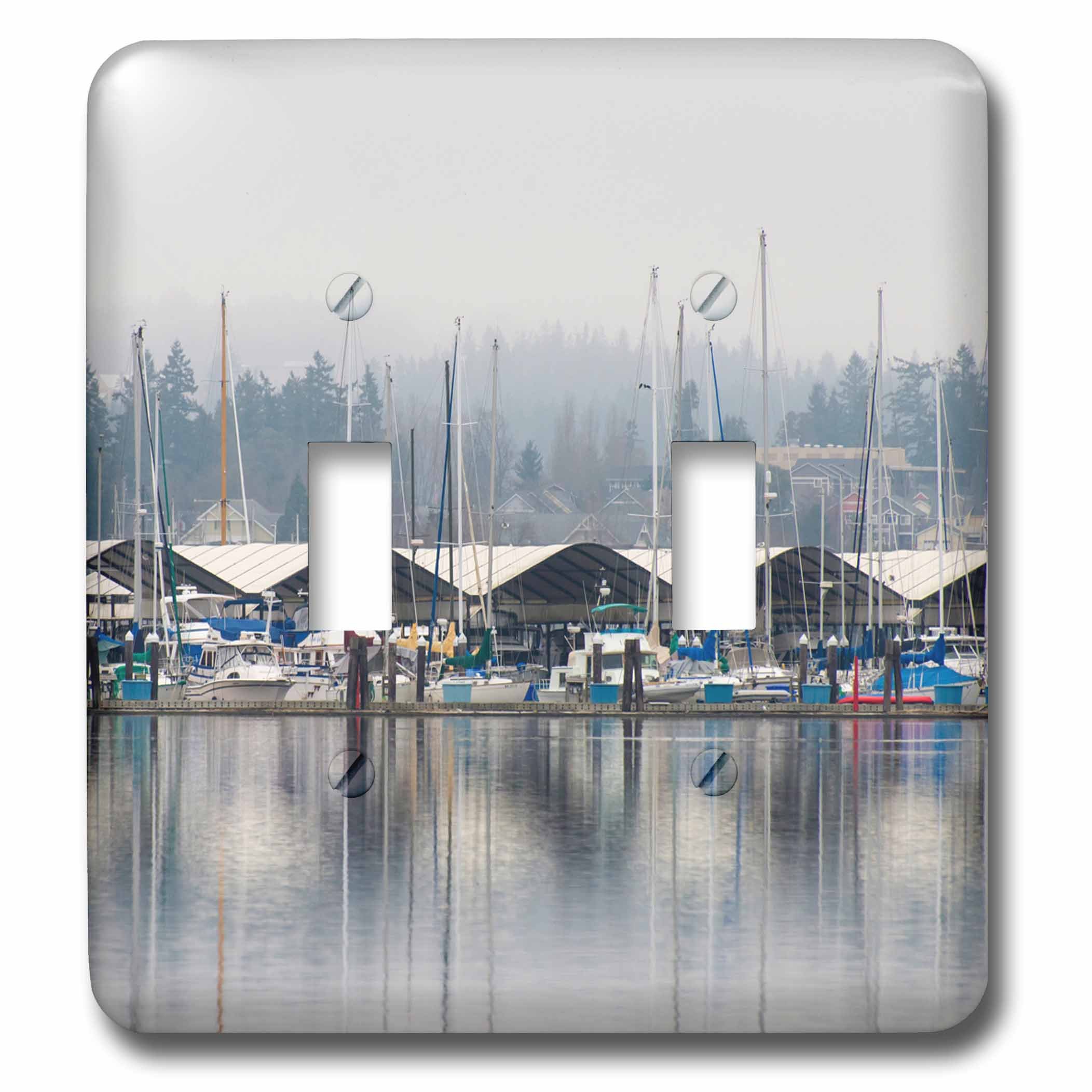 Interrupteur à bascule double 3D Rose Lsp_231377_2 Poulsbo Marina pour décoration murale