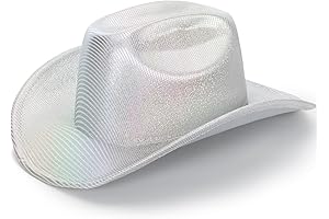 Beyoncé Renaissance Silver Space Holographic Cowboy Hat