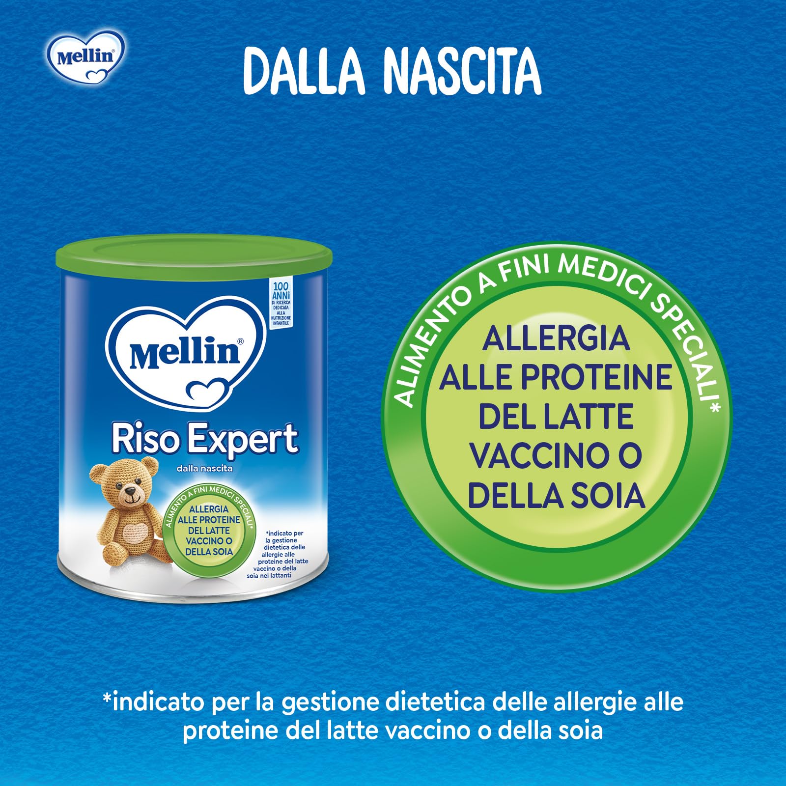 MELLIN RISO EXPERTt, Allergie alle Proteine del Latte Vaccino, 400g