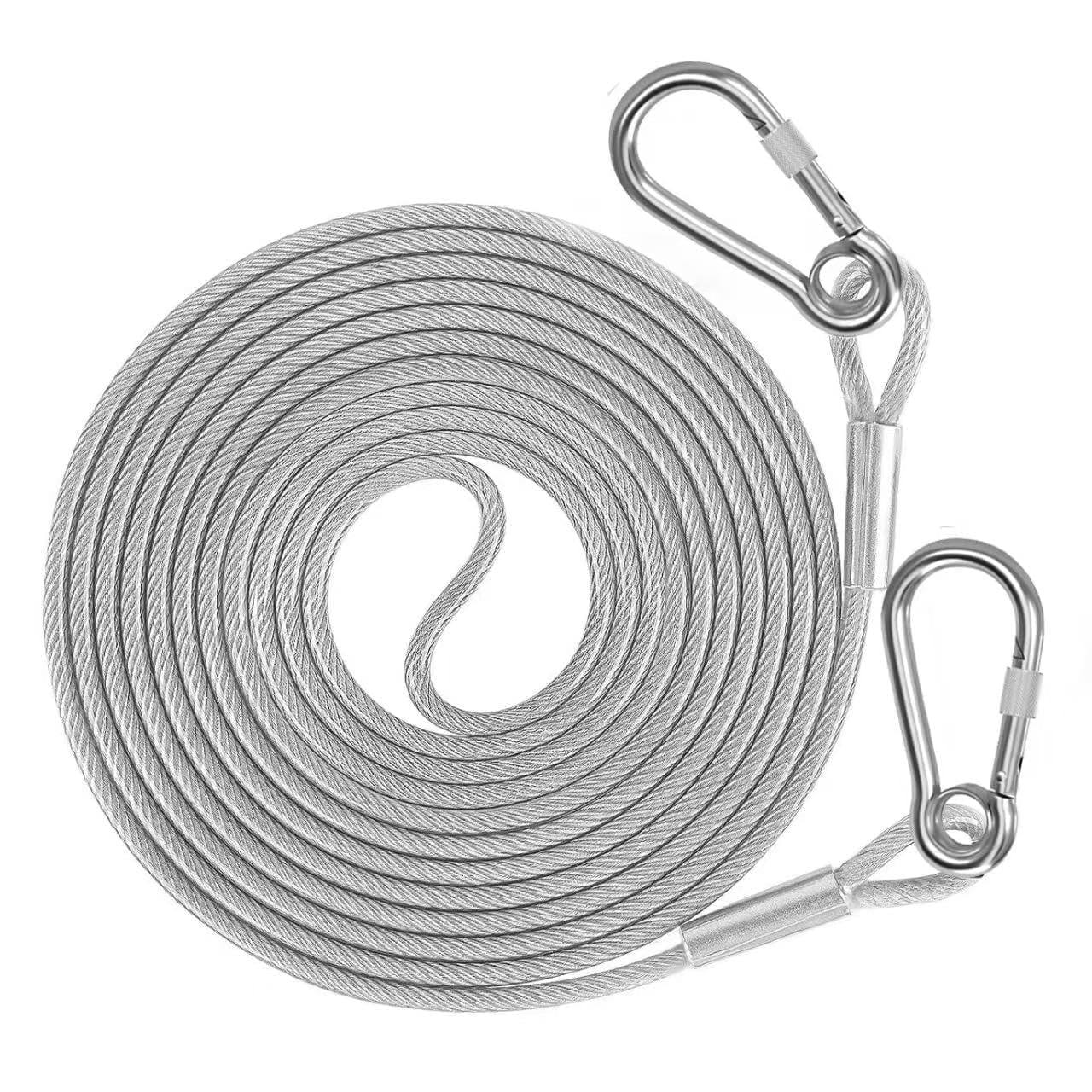 Goshopycraft Stainless Steel Clothes Drying Rope 5 Meter with Hooks | Rust Proof Cable, Carabiner Hooks, Indoor & Outdoor Use, High Load Capacity, Easy Installation-image-28