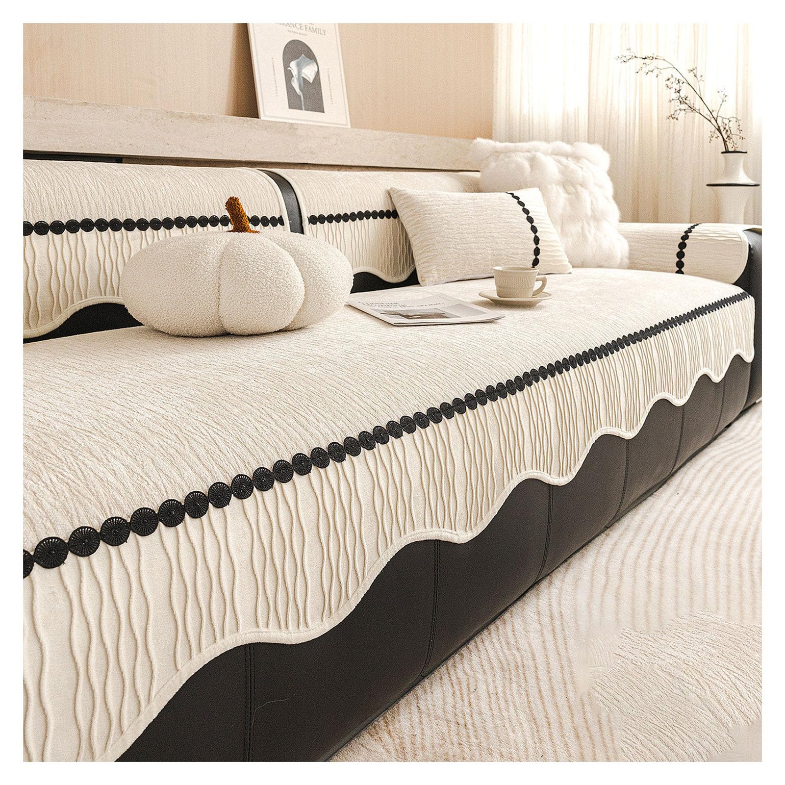REXVSENL Couch Cover Chenille Washable Pet Protector Sofa Slipcover Anti Scratch Dog Furniture Cover Universal Protector for Home Sectional Sofa