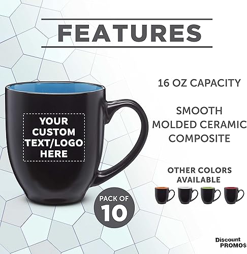 Miniatura 2 de Juego de 100 tazas de café personalizadas Bistro de 16 onzas, paquete personalizado a granel, ideal para café, té, cacao, comedor y uso diario, rojo