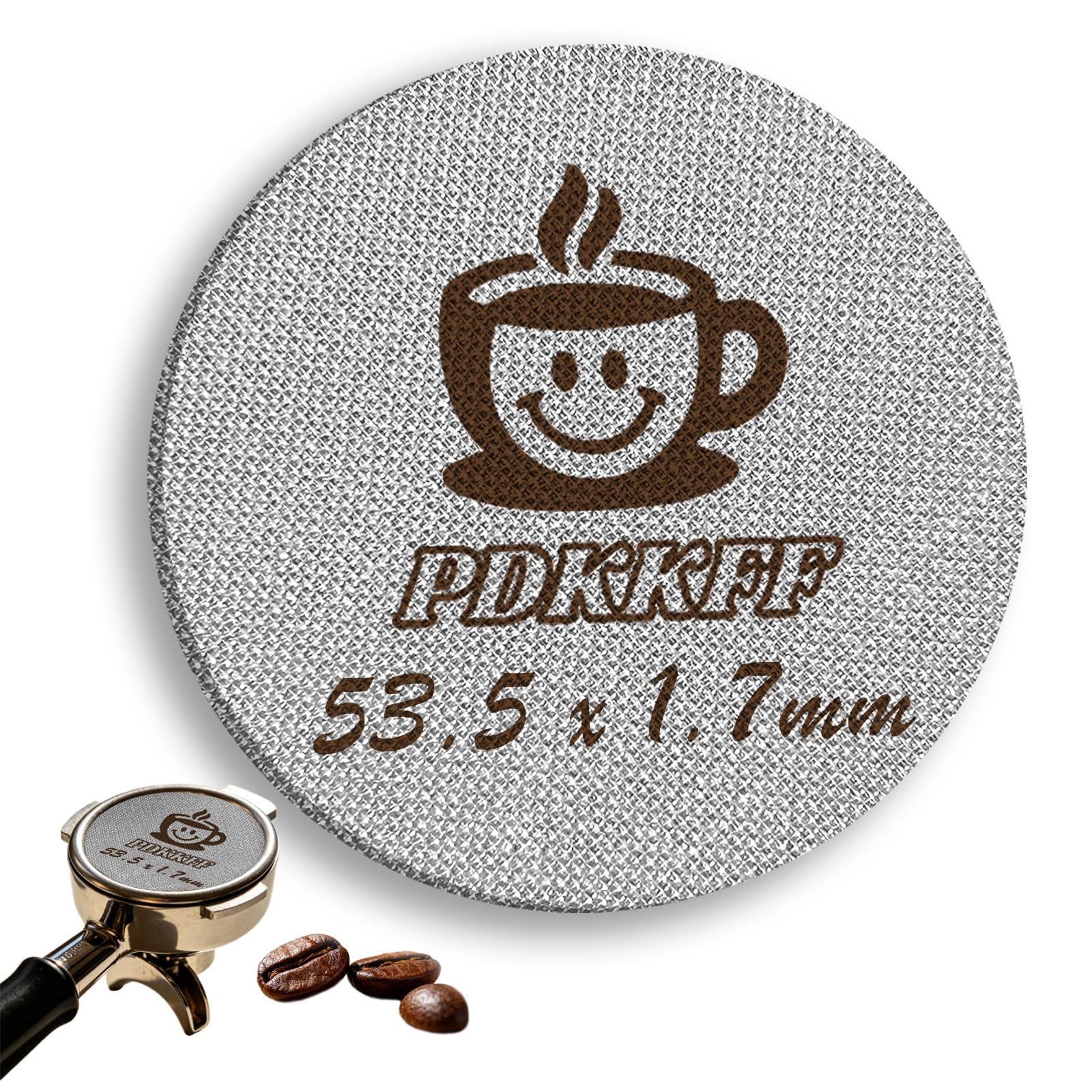 PDKKFF Puck Sieb 51mm, 1,7mm Dicke, 150μm Gesintert, Edelstahl 316 | Puck Screen, Siebträger Puck, Espresso Sieb Wiederverwendbar für 51mm Kaffee Portafilter (2 Stück)