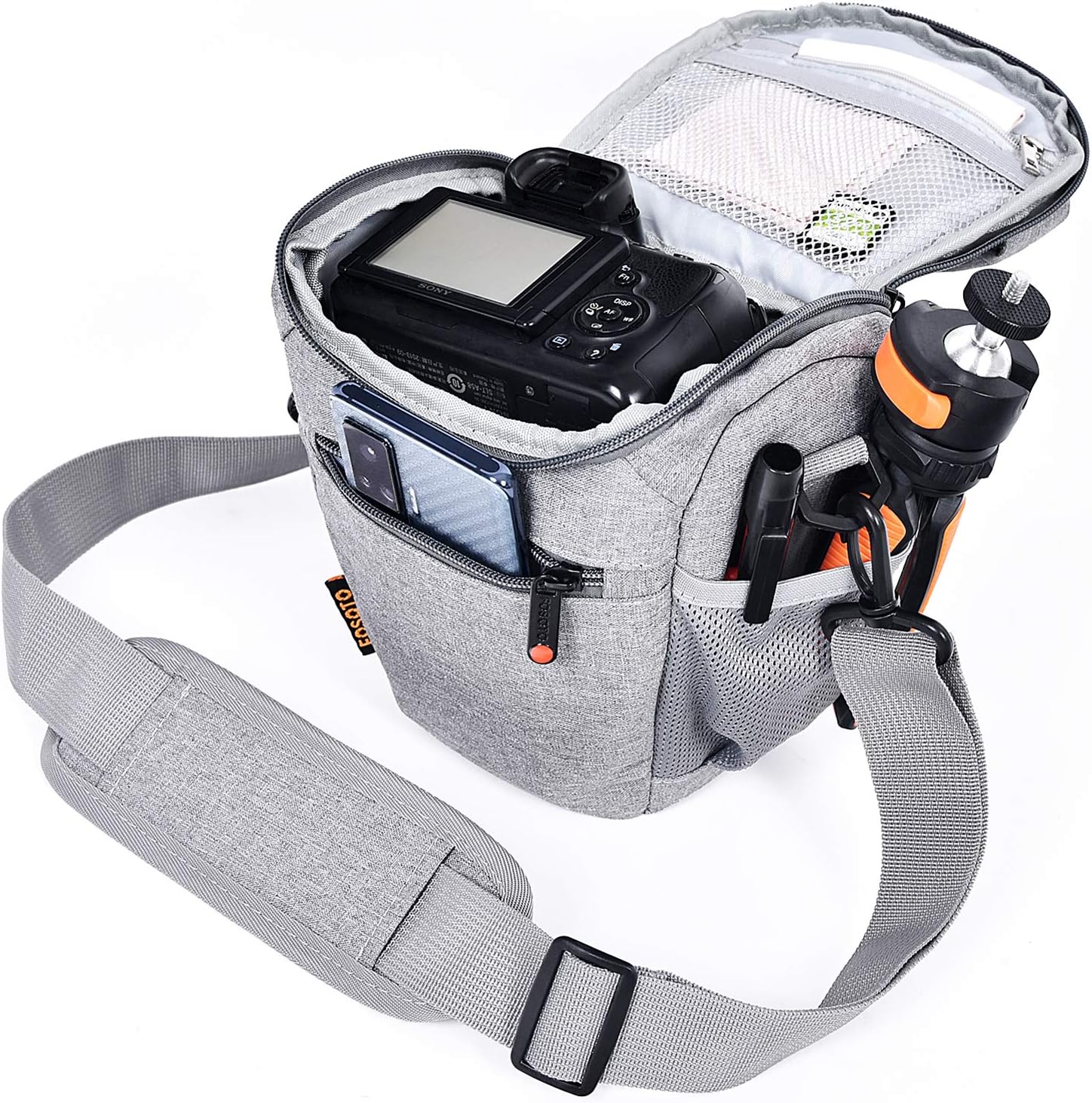 Custodia Per Filtri Fotocamera 82mm - 3 Tasche Antipolvere - Nero/Rosso - Per Conservazione E Trasporto - Foto 3