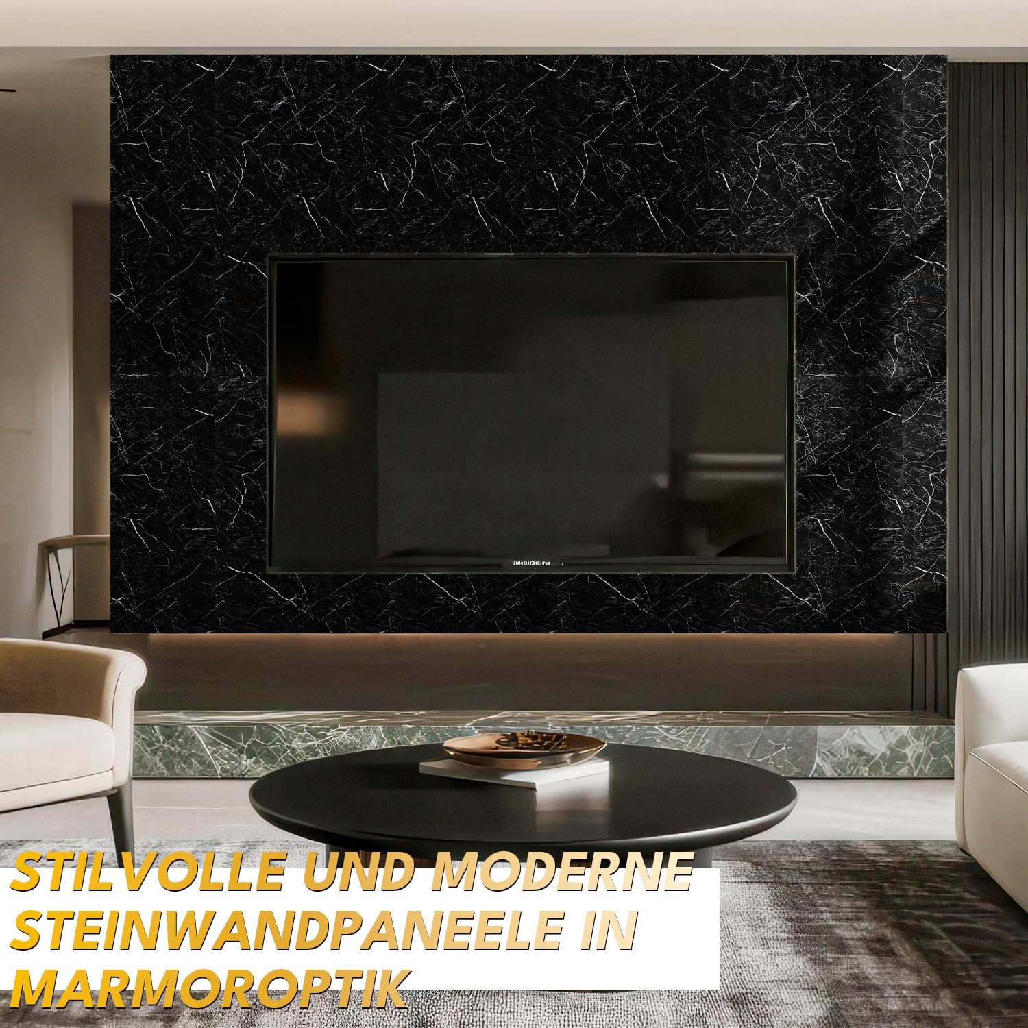 Daromigo Panele ścienne o wyglądzie marmuru 60 x 120 cm, okładzina ścienna z PCW, wodoodporna, tylna ścianka kuchenna, ochrona przed rozpryskiwaniem, zamiennik płytek, okładzina ścienna do łazienki
