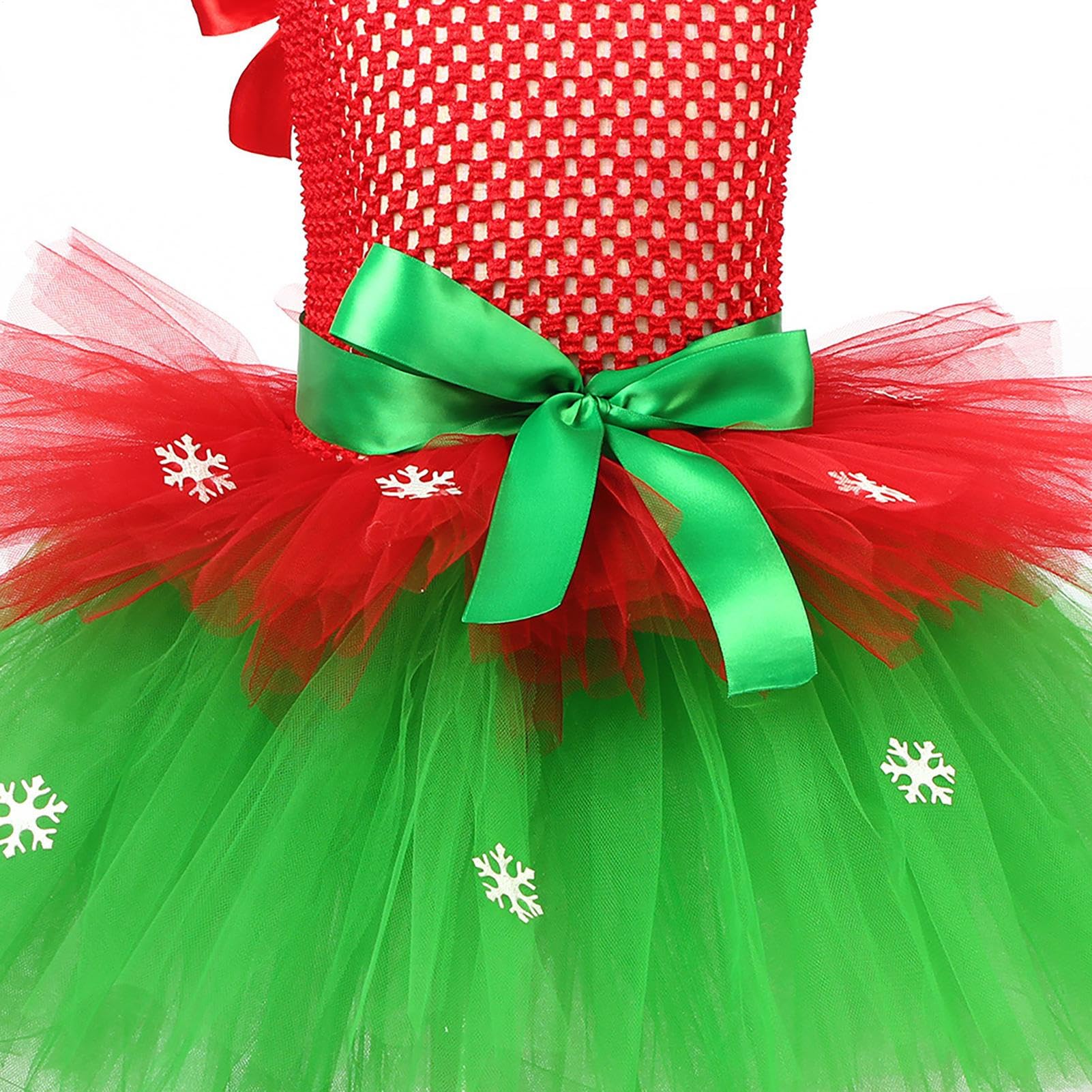 Abito di Natale per bambine Abito senza maniche in tulle da travestimento