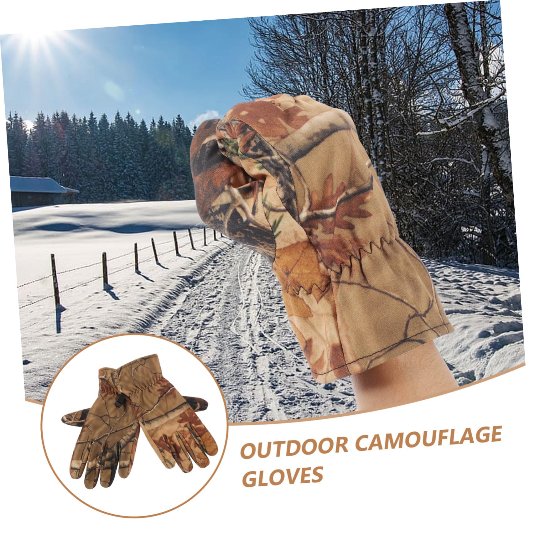 Guantes Antideslizantes de para Caza con Dedos Completos Impermeables y Cálidos para Actividades