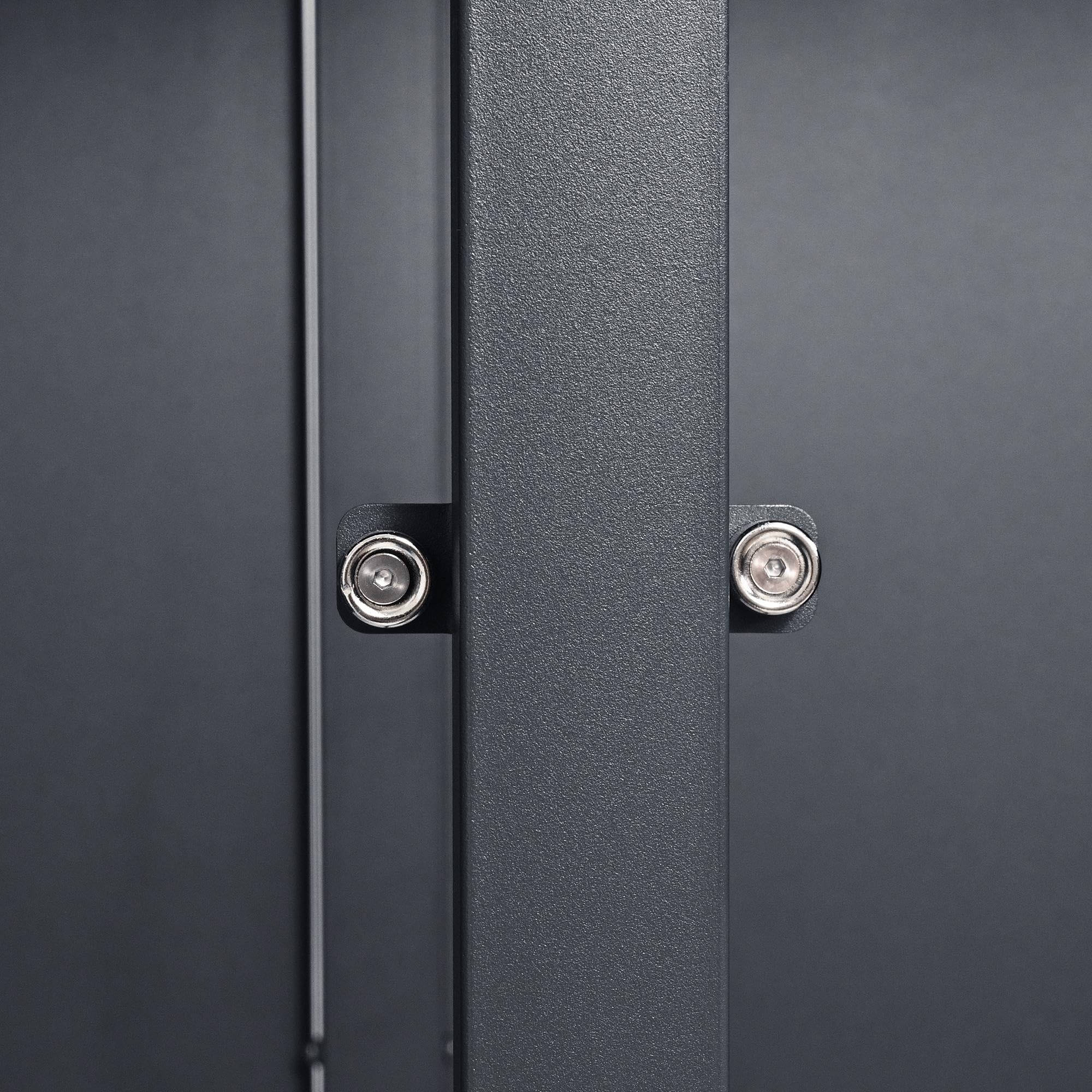 ESTEXO Mülltonnenbox Mülltonnenverkleidung mit Deckel Aufbewahrungsbox Müllbox Anthrazit mit Holzdekor (4 Türen)