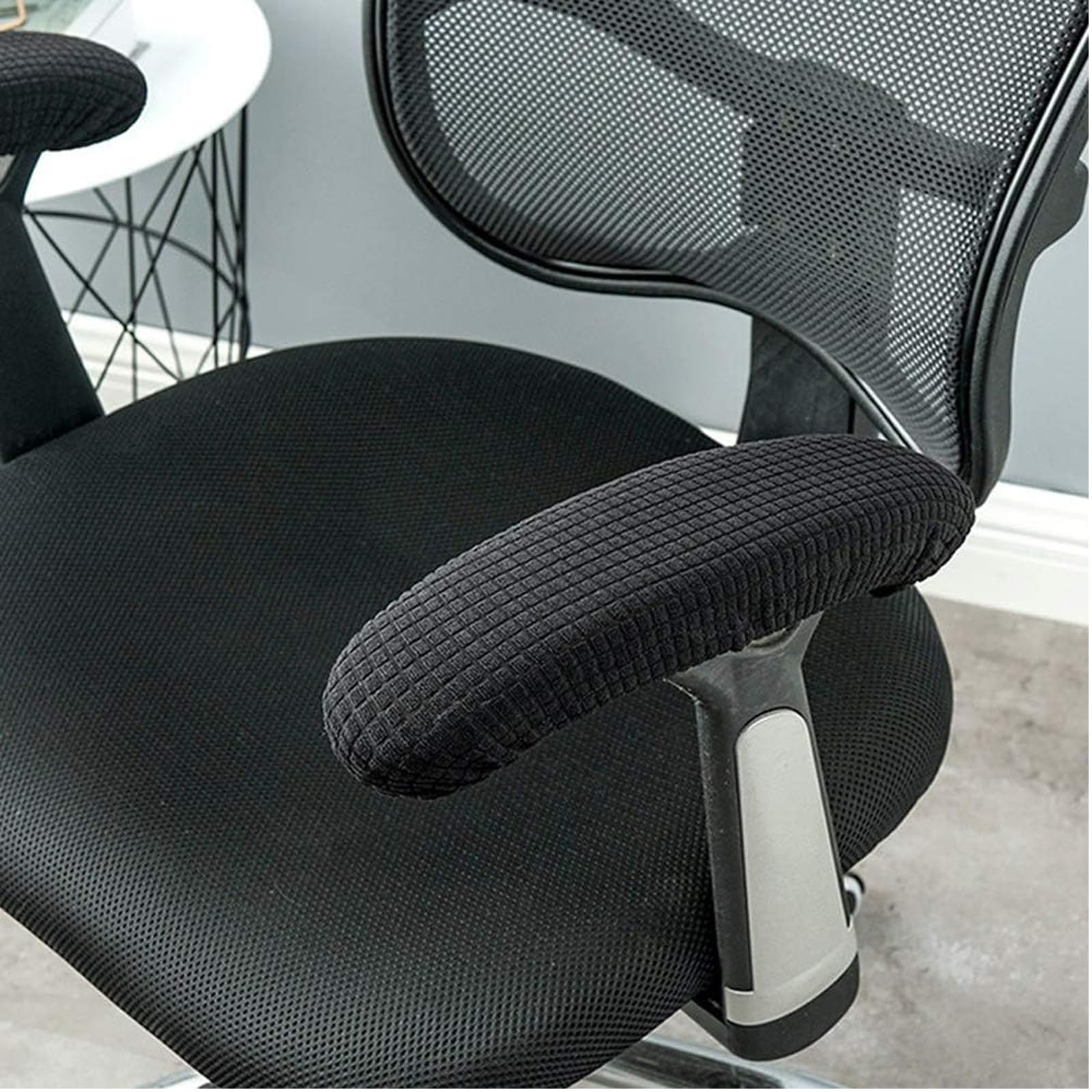 XIEHUZA 2 Pair Office Chair Armrest Covers, Removable Elastic Arm Rest Pads - Image 2