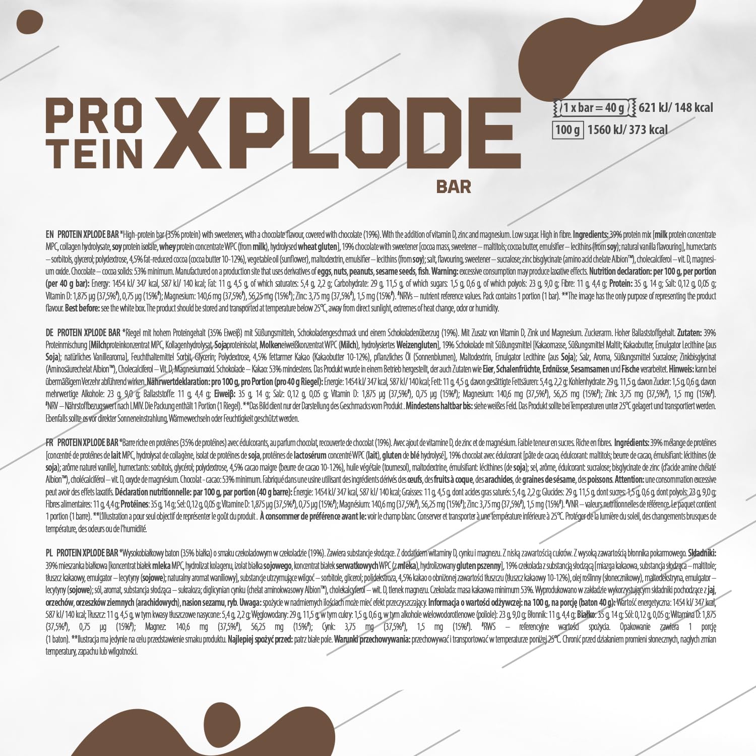 Olimp Protein Xplode Bar 25x40g - Double Chocolat
