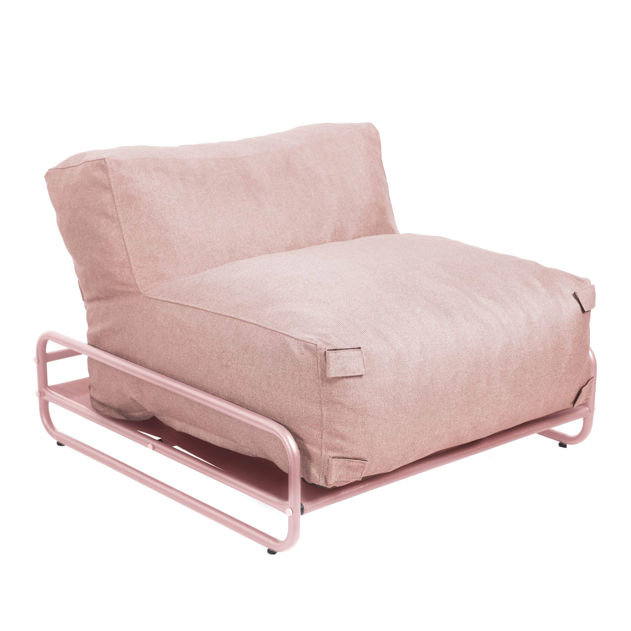Oviala Mixi Sessel, modular, für Gartenmöbel, mit Struktur in Puderrosa