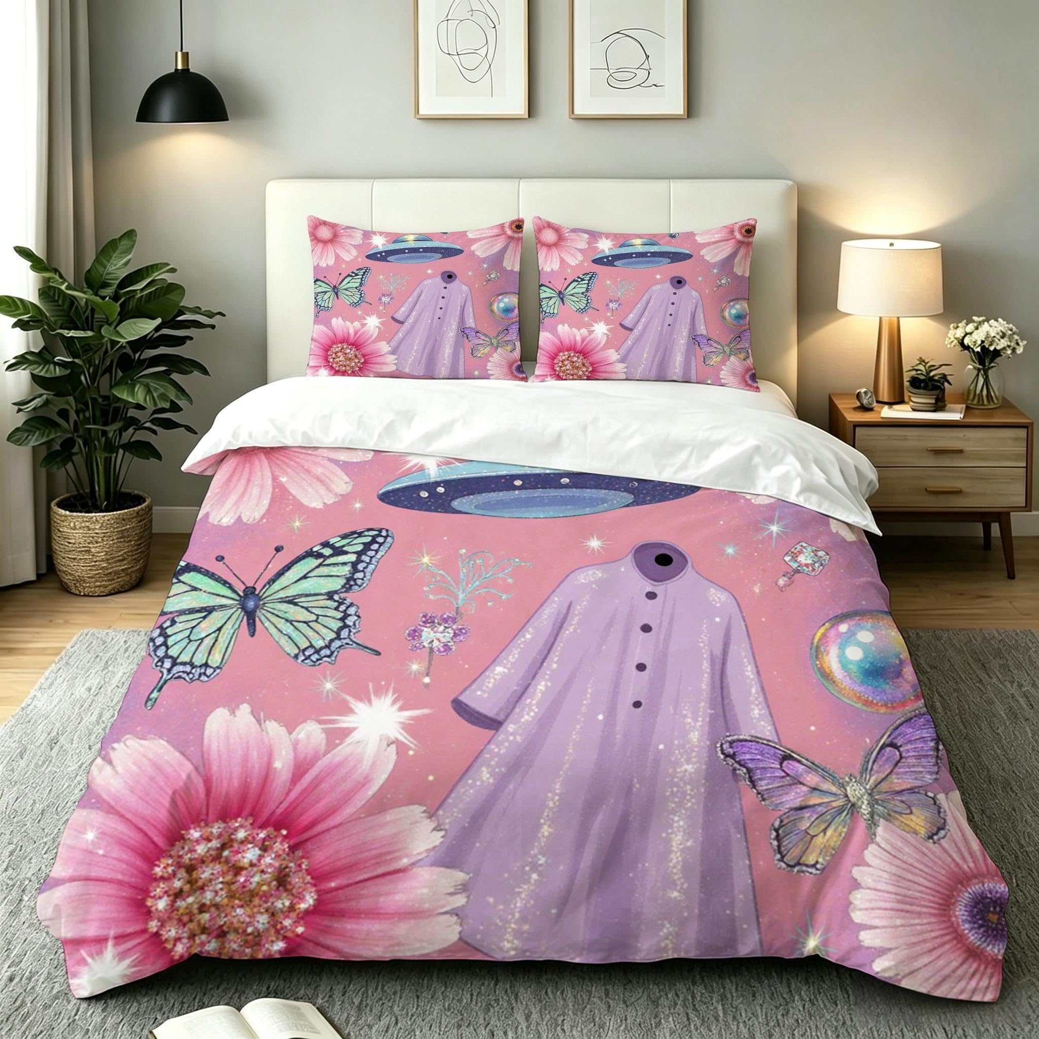 Housse de couette enfant 140x200 rose zippée pour en finir avec les lits défaits le matin