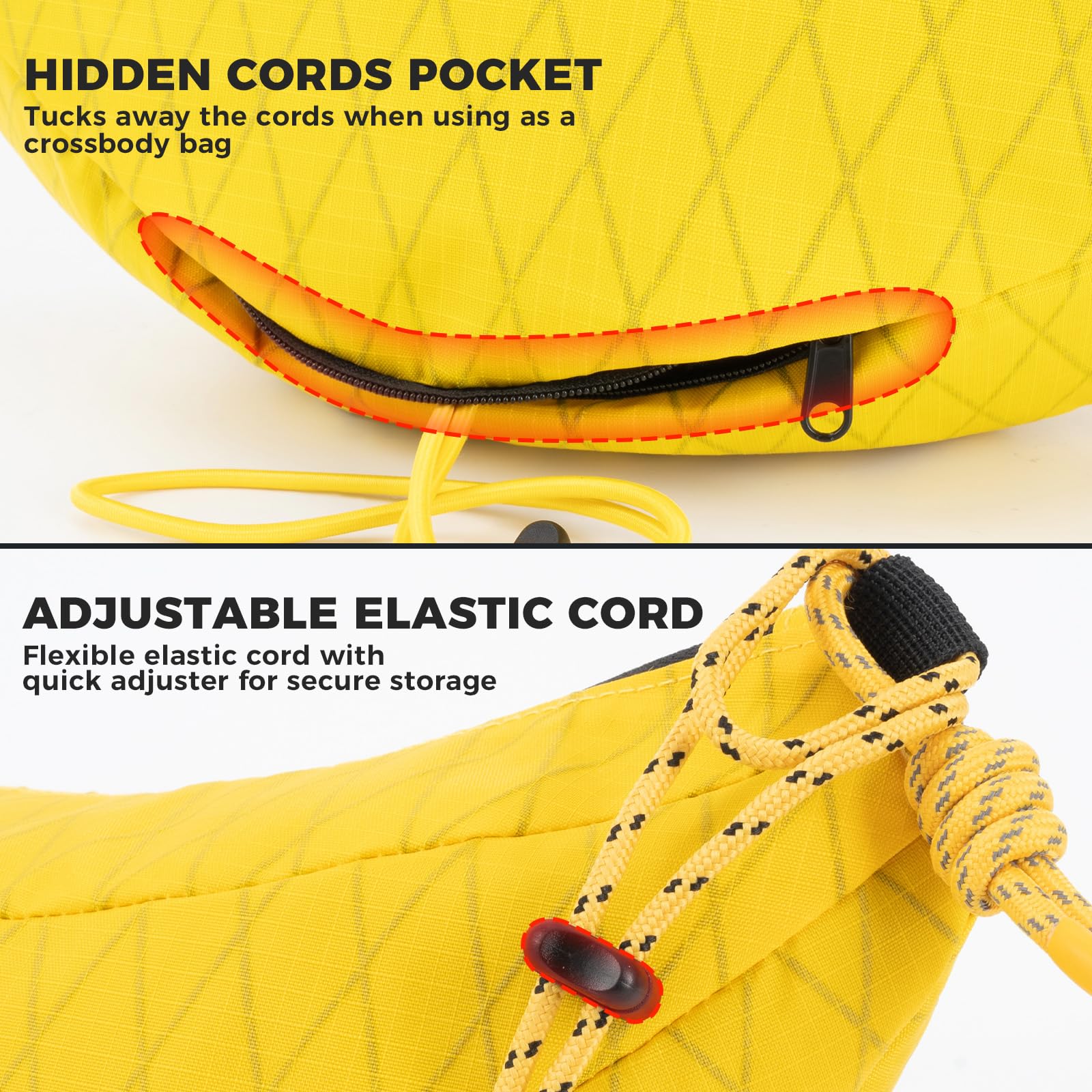ROCKBROS Borsa da Manubrio per Bicicletta 1,8 L, Borsa a Tracolla Leggero Crossbody Bag, Adatta per Mountain Bike, Bici Pieghevoli, Monopattino e Pendolarismo, Giallo