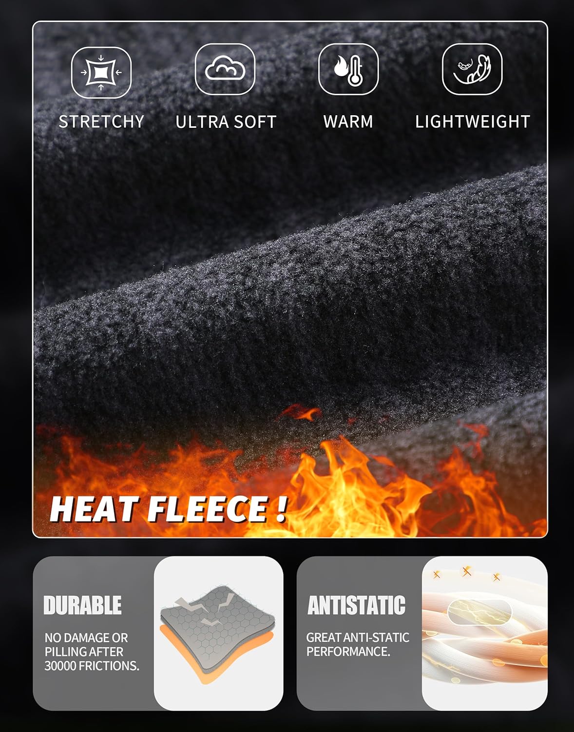 Pioneer Camp Men's Full-Zip Polar Fleece Vest Casual Lightweight Sleeveless Outerwear with 5 Pockets Soft Warm Winter Jacket - Image 5