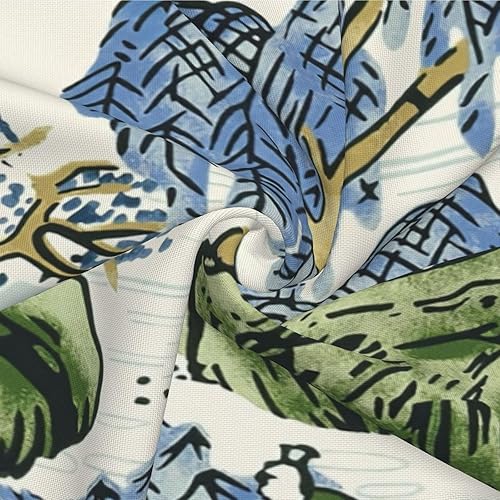 Miniatura 7 de Chinoiserie - Juego de 2 fundas de almohada de 18 x 18 pulgadas, color azul asiático escénico y verde Kelly, fundas de almohada decorativas de lino