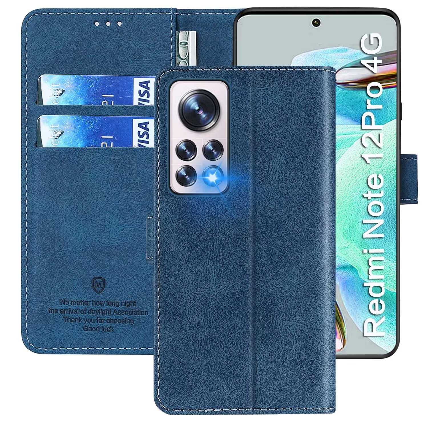 FMPCUON Custodia per Motorola Moto G84, Flip Custodia in Pelle Motorola Moto G84, Cover a Libro Motorola Moto G84 Magnetica Portafoglio per Motorola Moto G84 Case, Blu